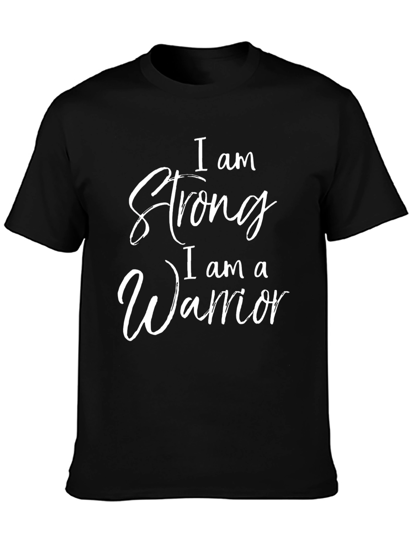 Black I am Strong Warrior Graphic T-Shirt view 3