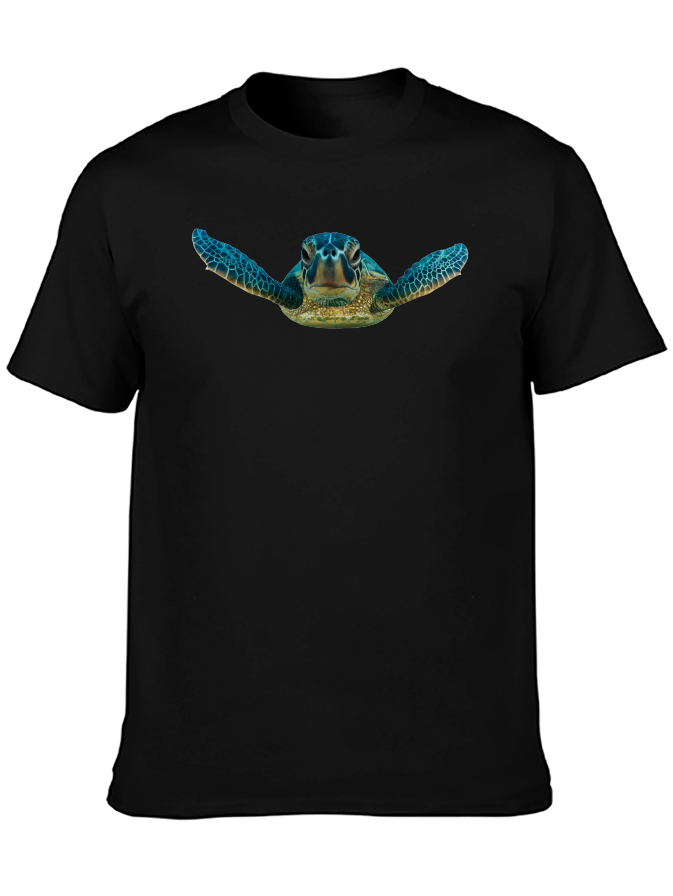 Black Turtle Graphic Tee - Black Unisex T-Shirt view 3