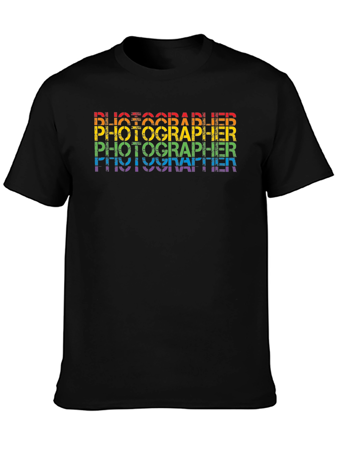 Black Photographer Pride Rainbow T-Shirt view 3