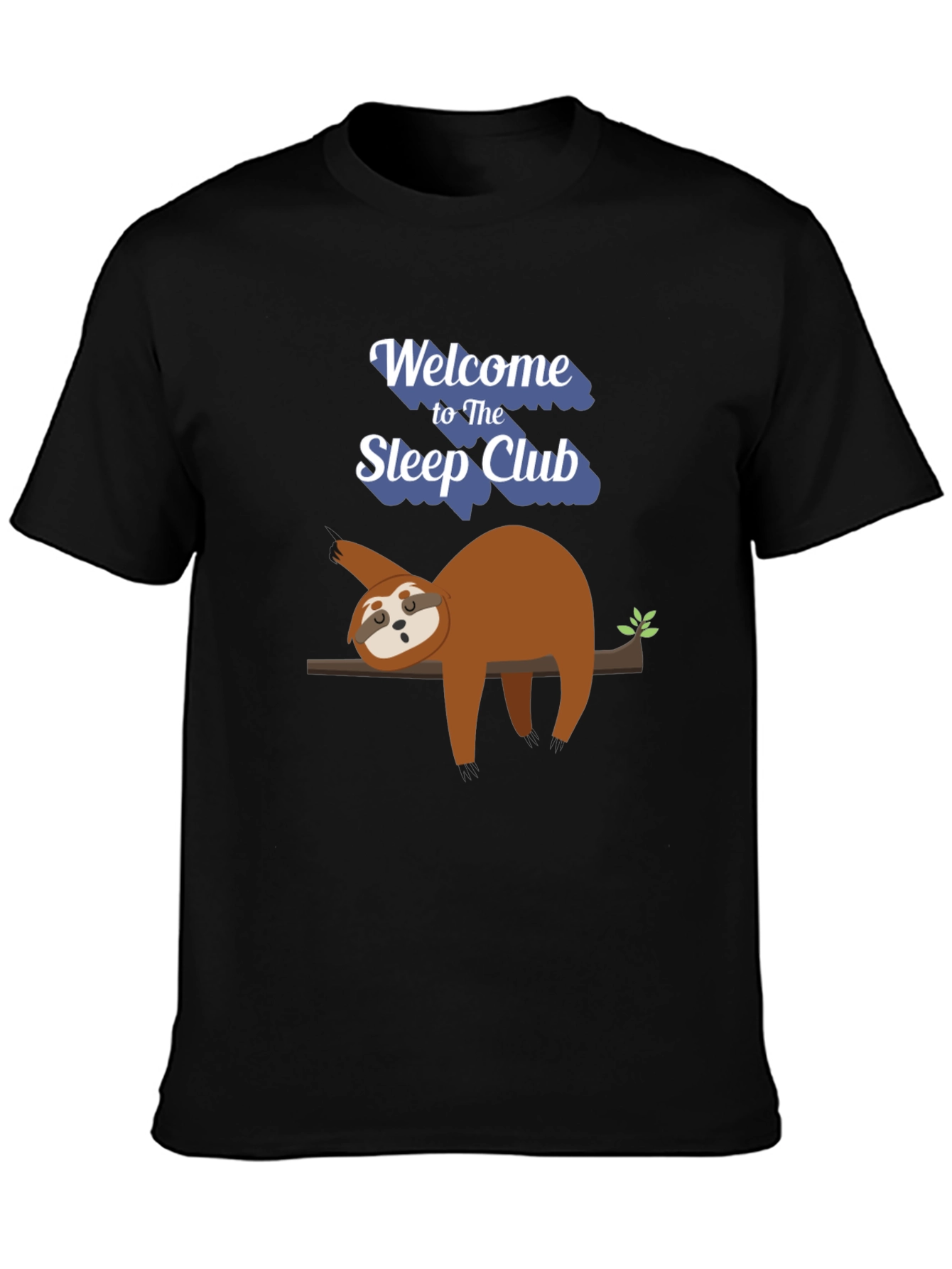 Black Sleep Club Sloth Graphic T-Shirt - Relaxed Fit view 3