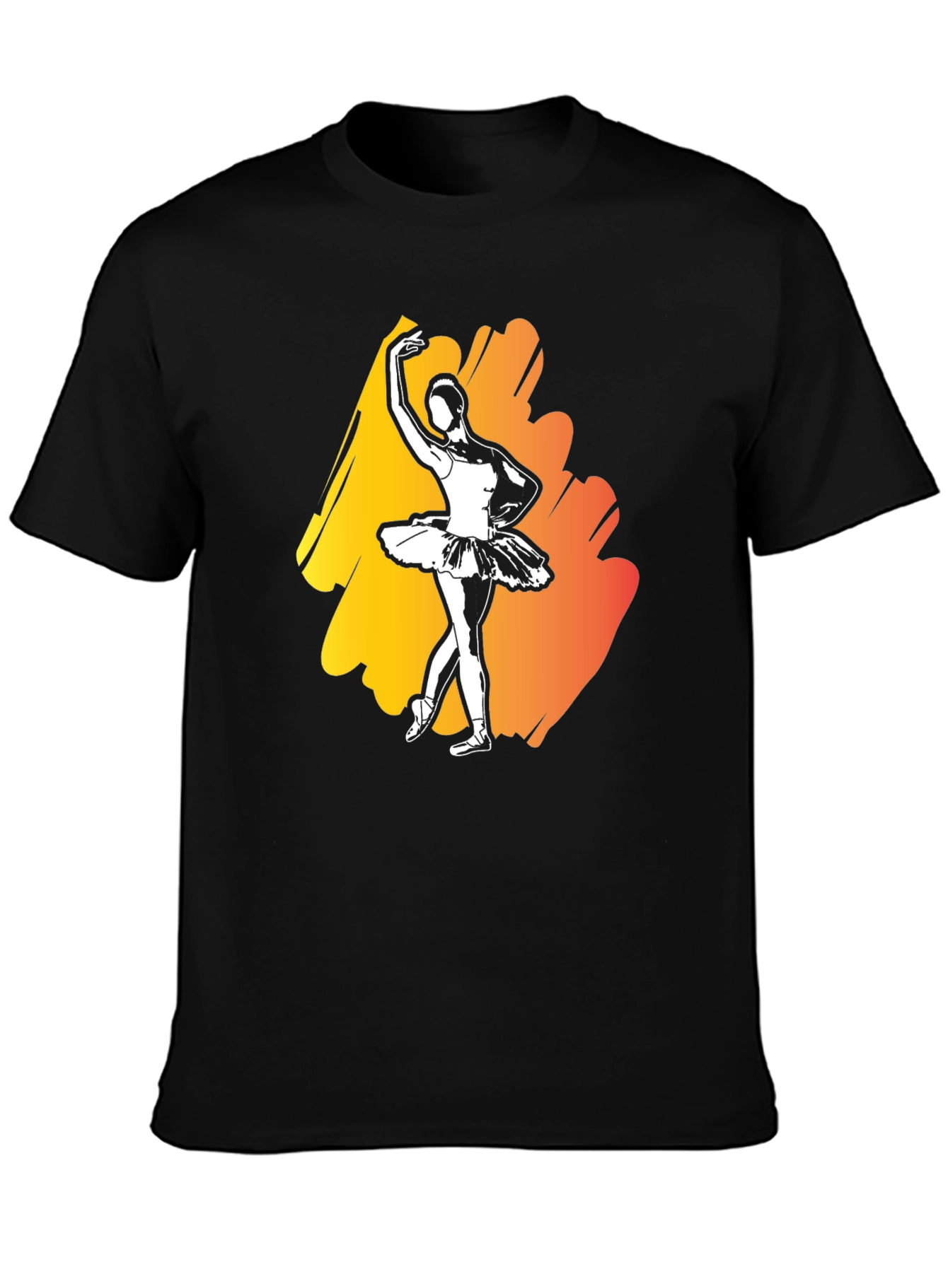 Black Ballerina Graphic Tee - Men's Black T-Shirt view 3