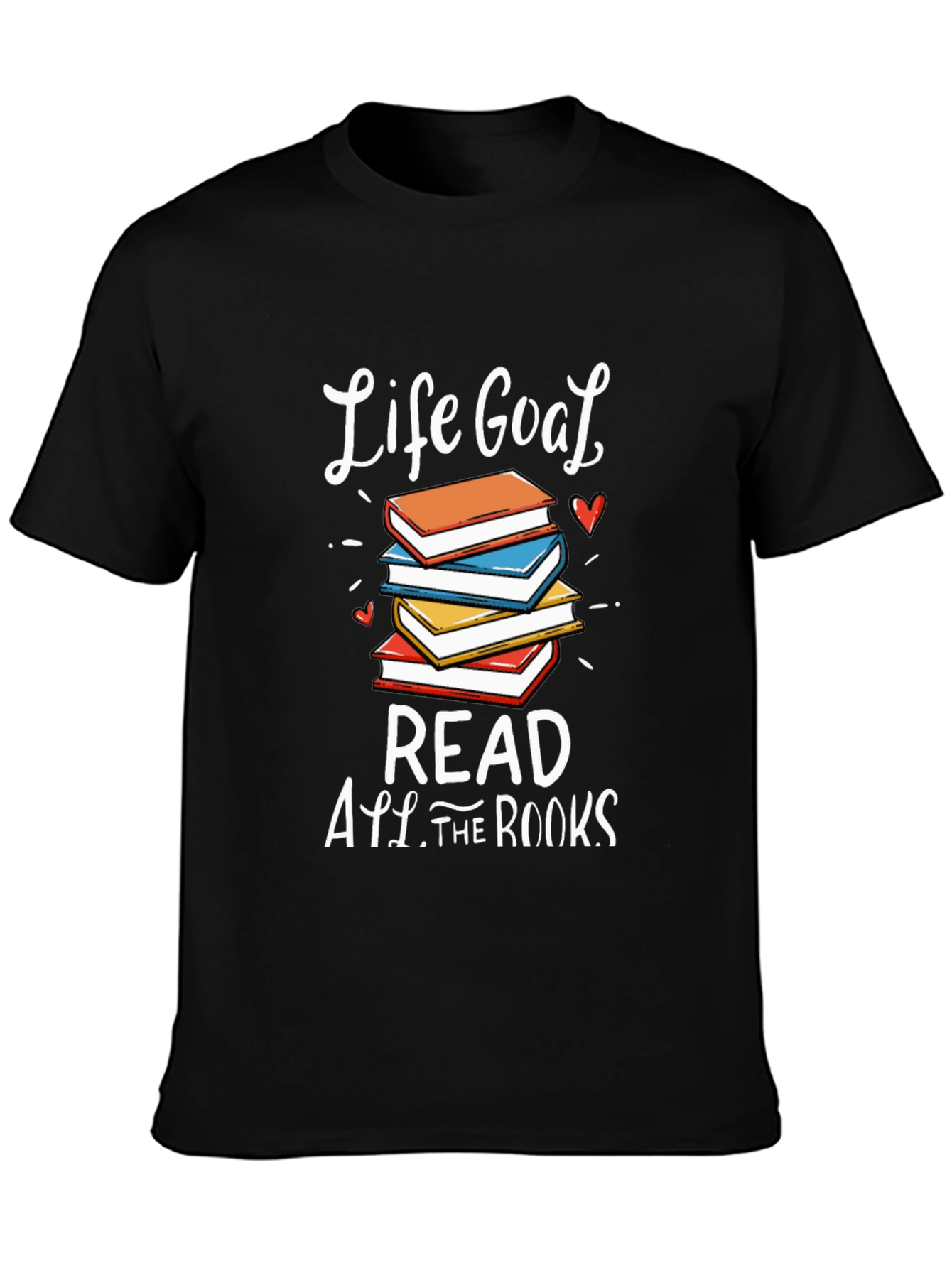 Black Life Goal Read All The Books T-Shirt view 3