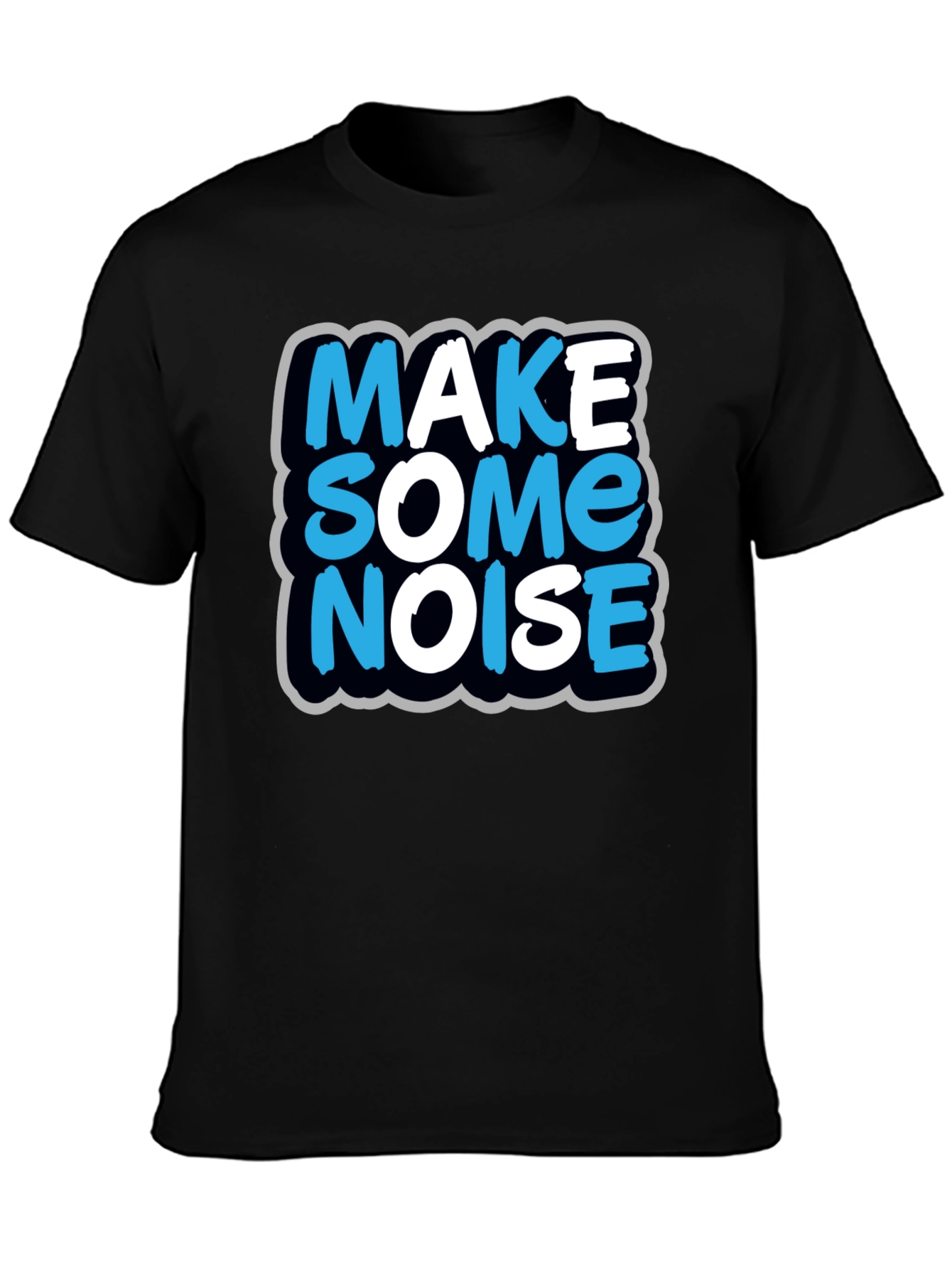 Black Make Some Noise T-Shirt - Black view 3