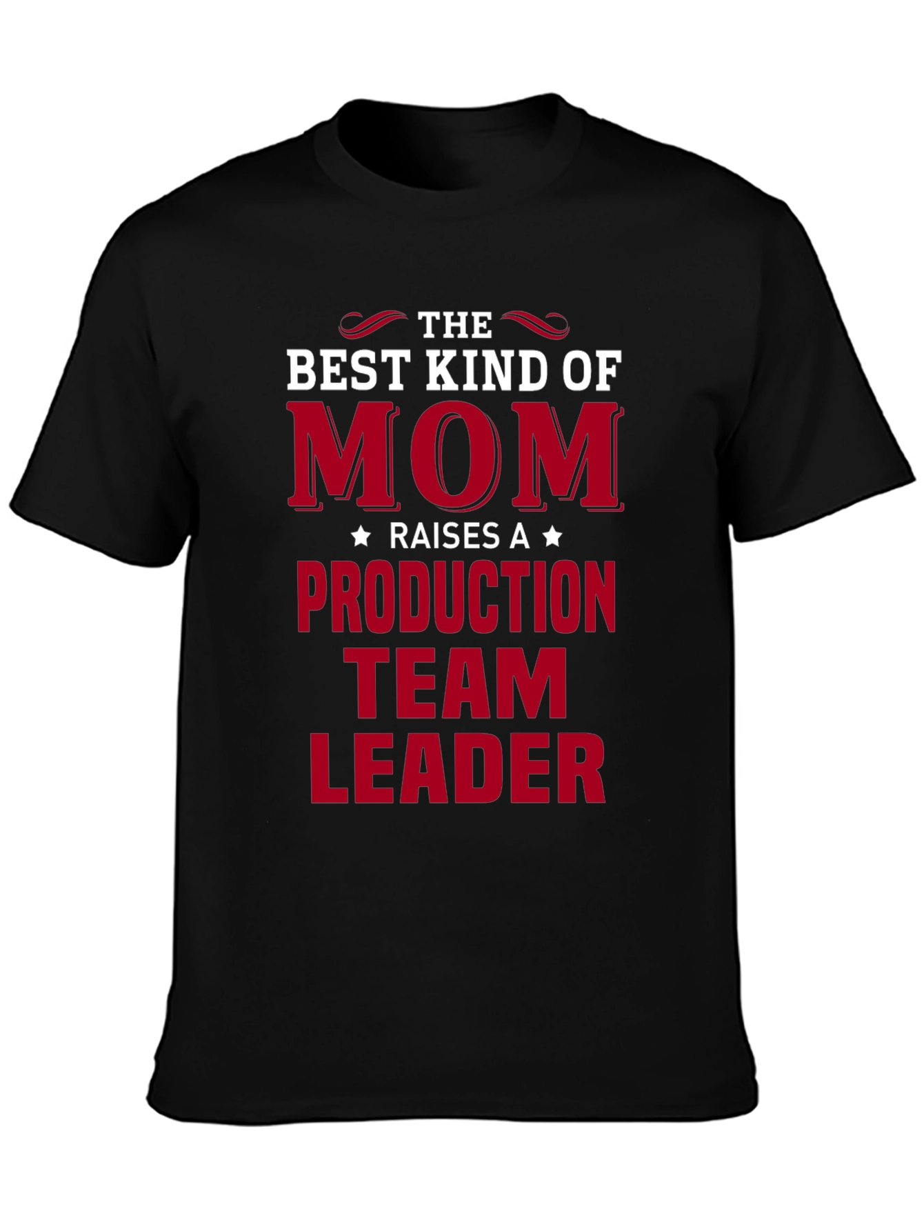 Black Production Team Leader Mom Graphic Tee view 3