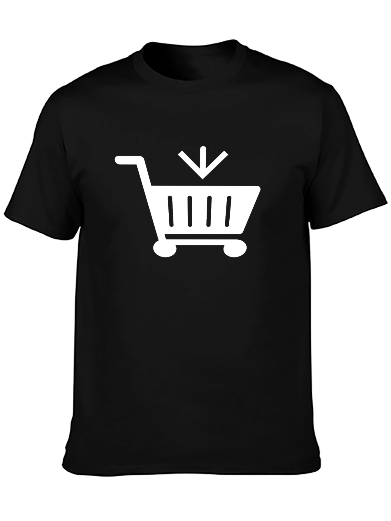 Black Shopping Cart T-Shirt - 3