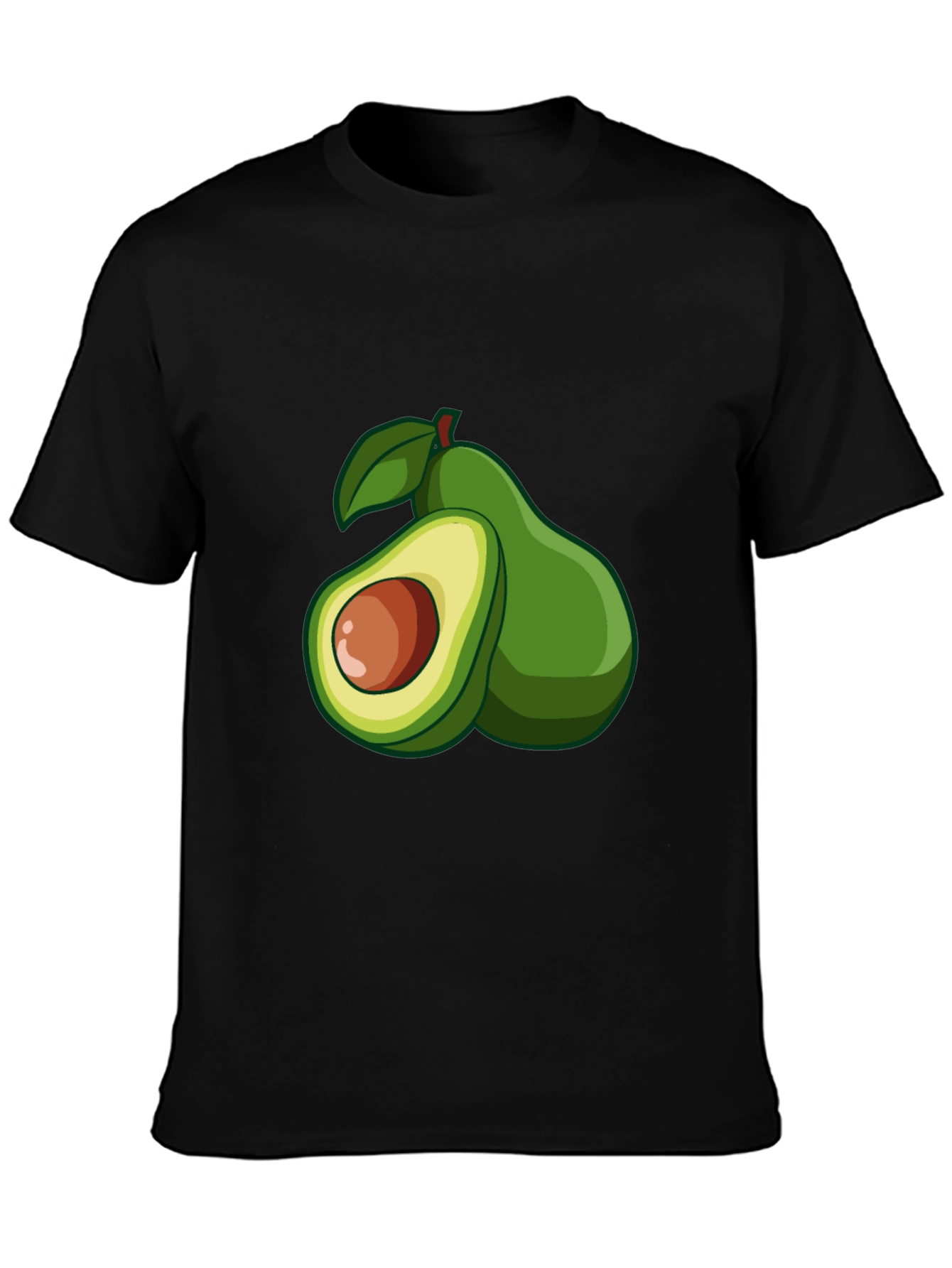 Black Avocado Graphic Tee - Fresh & Fun Design view 3