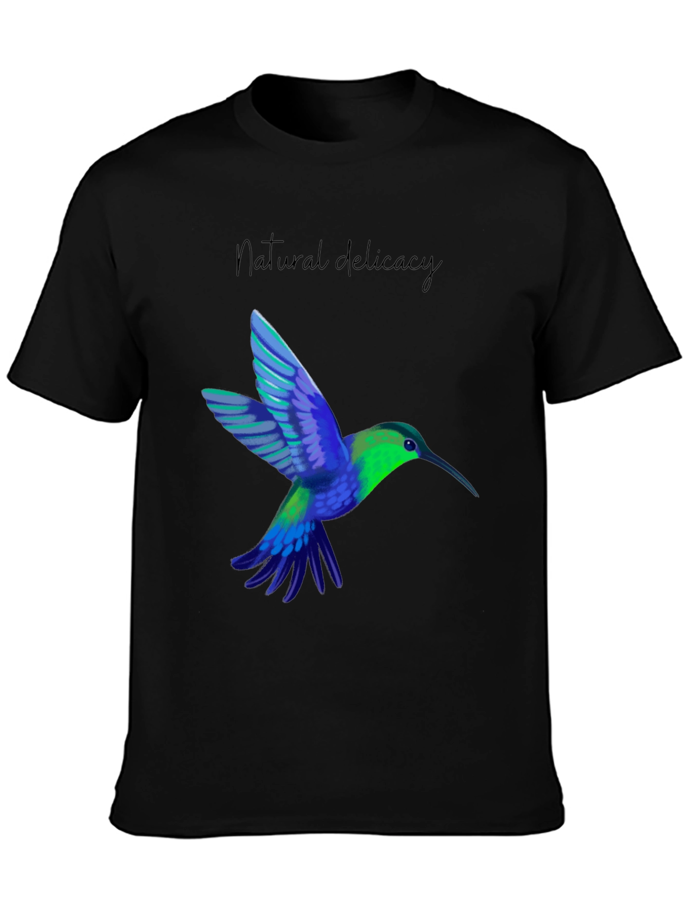 Black Hummingbird Graphic Tee - Natural Delicacy view 3