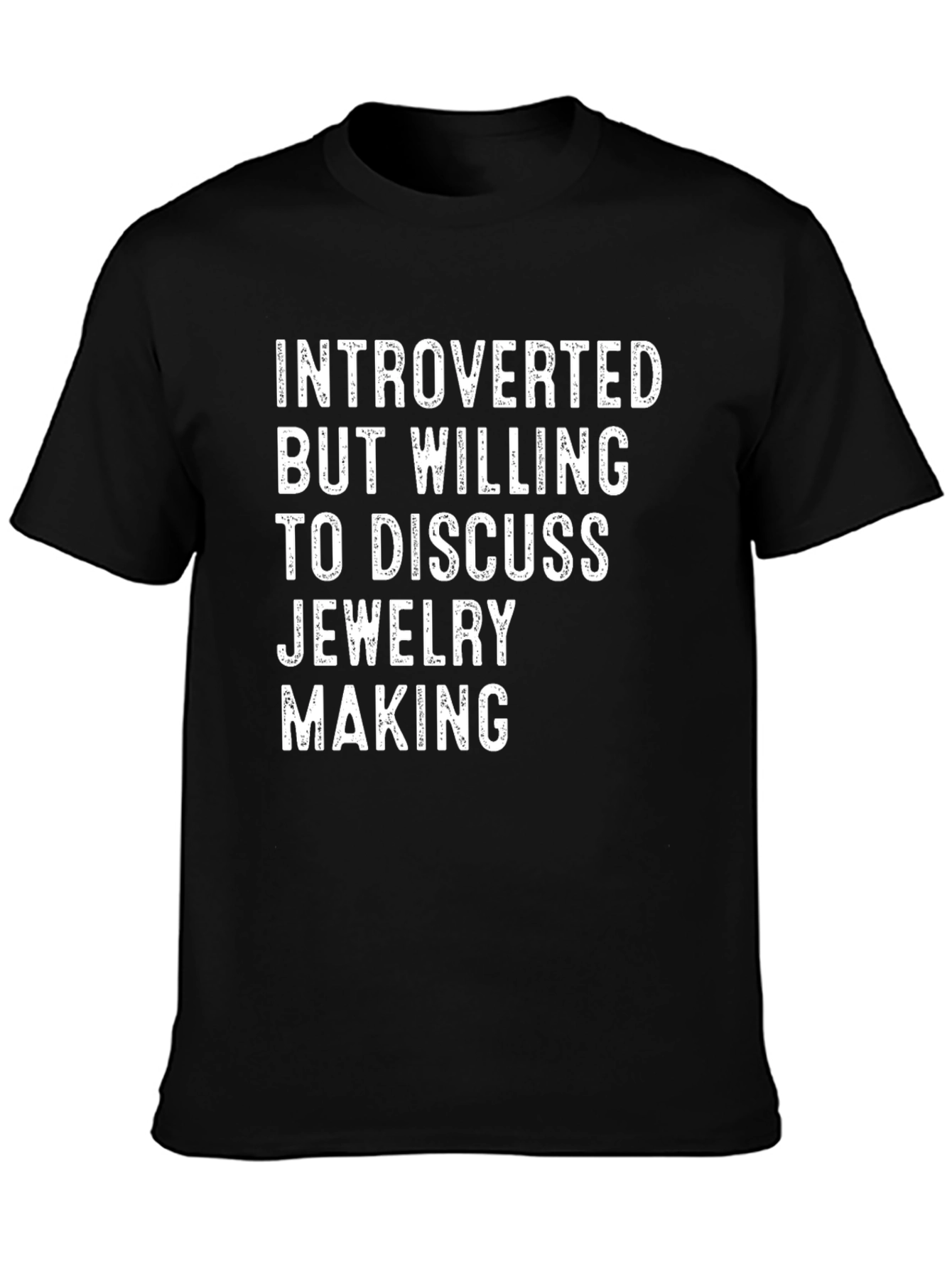 Black Introverted Jewelry Making T-Shirt view 3