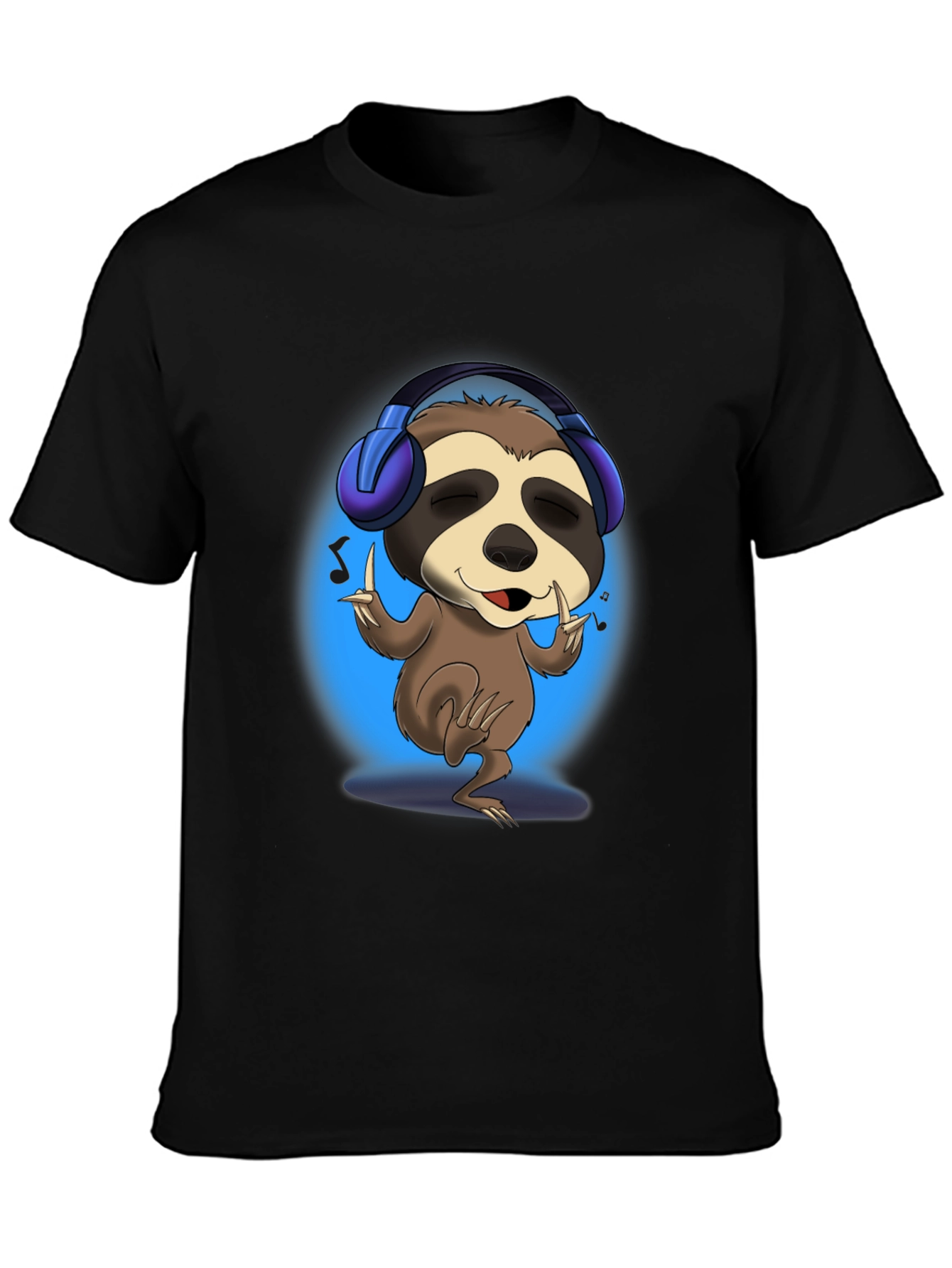 Black Sloth DJ Graphic Tee - Cool & Comfy T-Shirt view 3