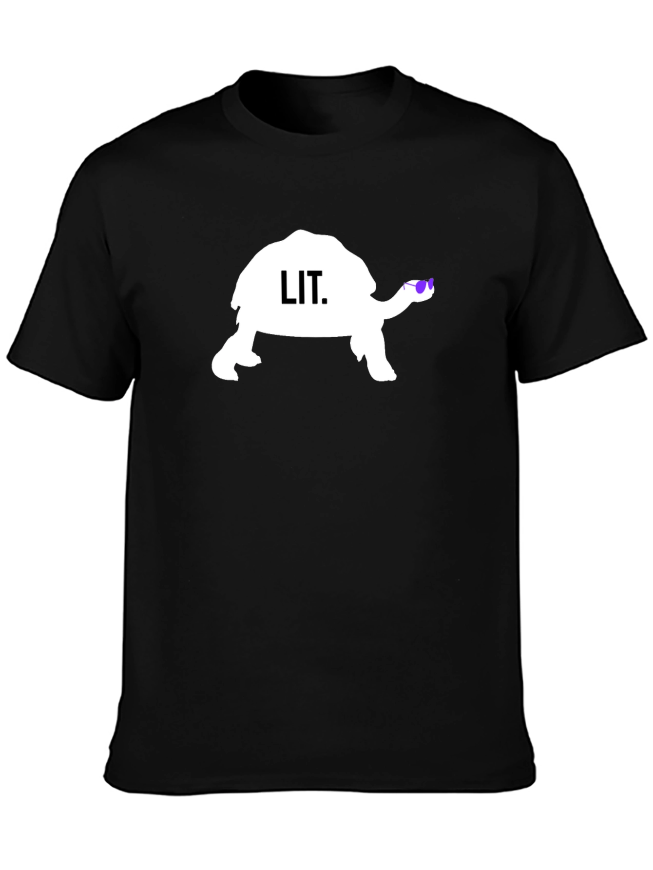 Black Cool Turtle Lit T-Shirt - Black view 3