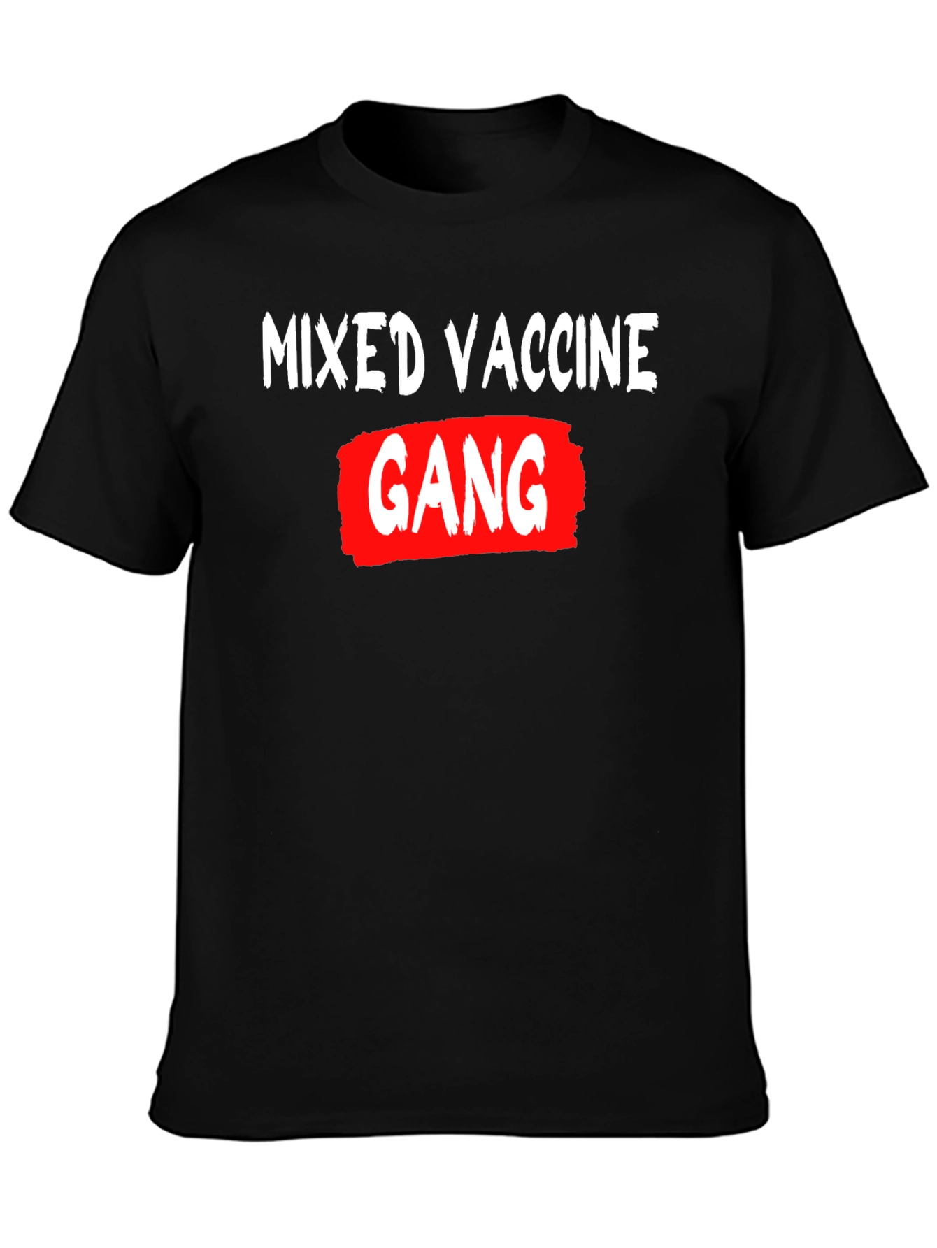 Black Mixed Vaccine Gang Graphic T-Shirt view 3
