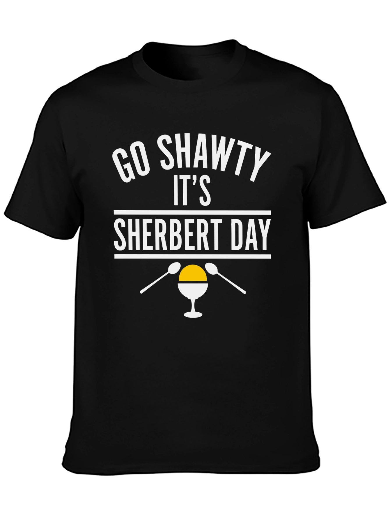 Black Go Shawty It's Sherbert Day Black Graphic T-Shirt view 3