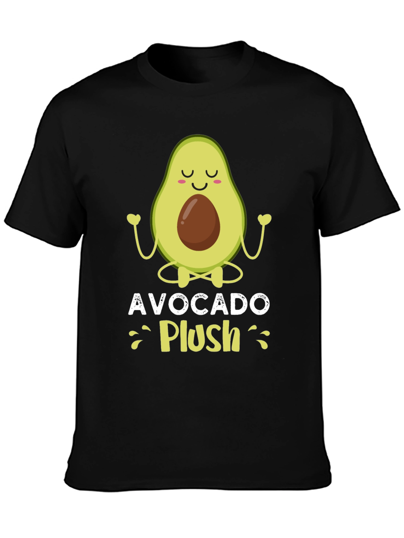 Black Avocado Plush T-Shirt - Yoga Style Tee view 3