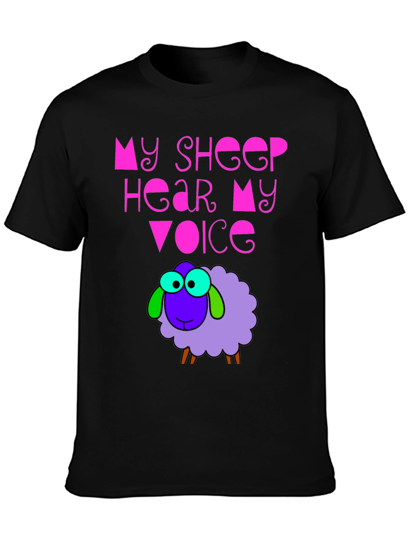 Black My Sheep Hear My Voice Graphic Tee view 3