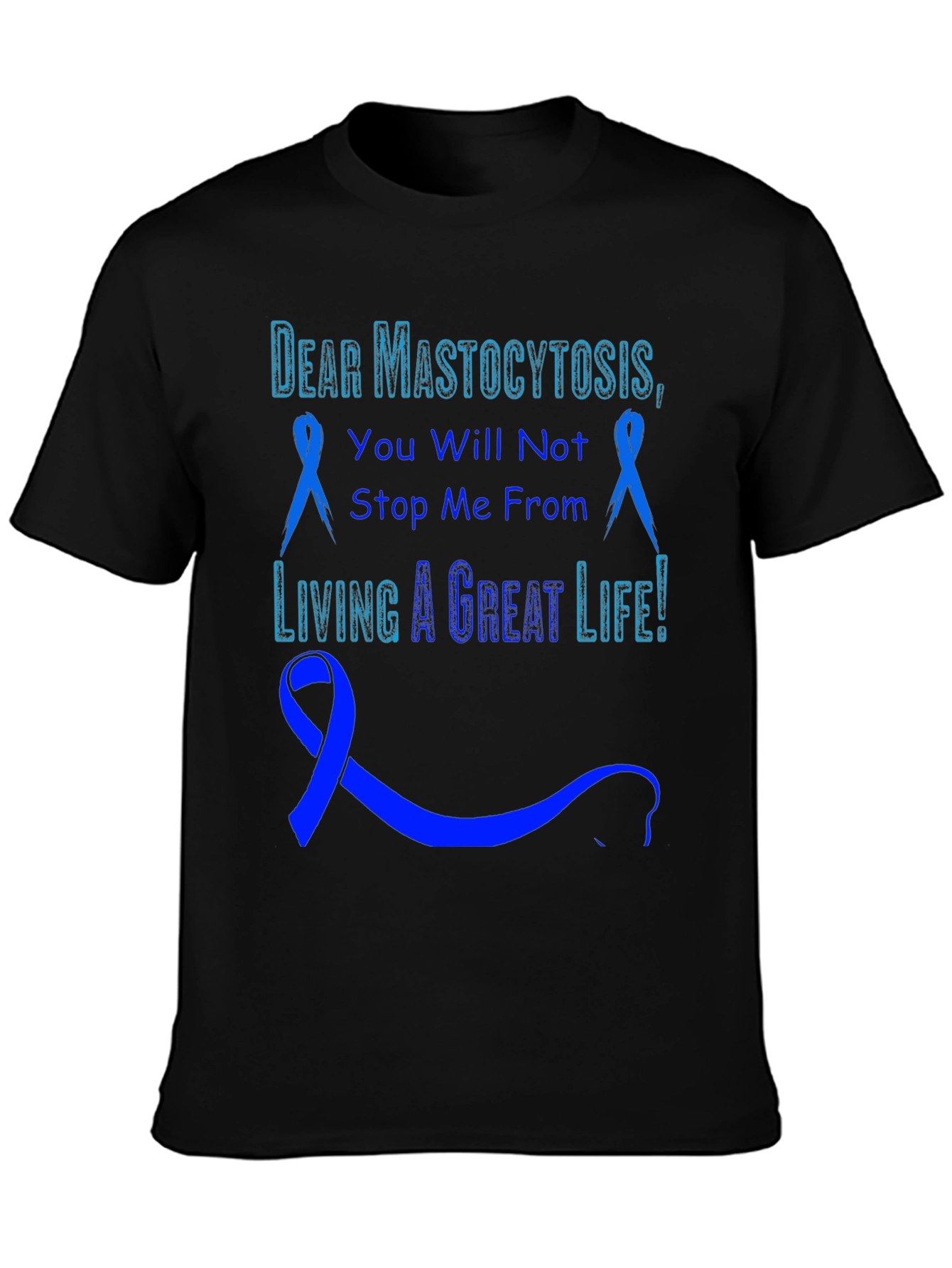 Black Mastocytosis Awareness T-Shirt view 3