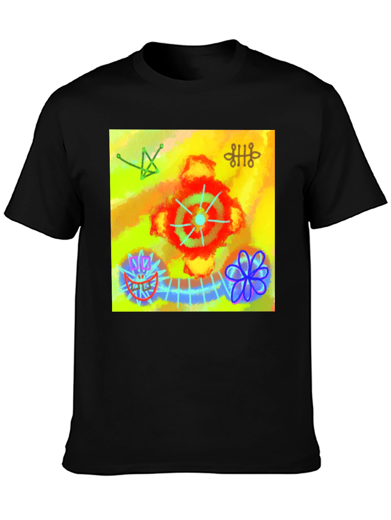 Black Abstract Art Graphic Tee - Unique Design view 3