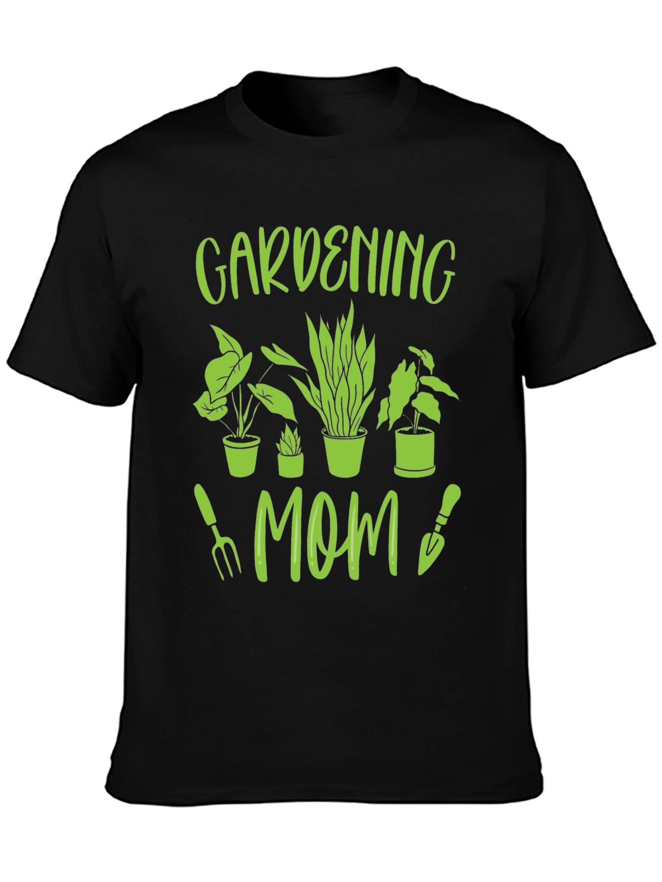 Black Gardening Mom T-Shirt - Plant Lover Apparel view 3