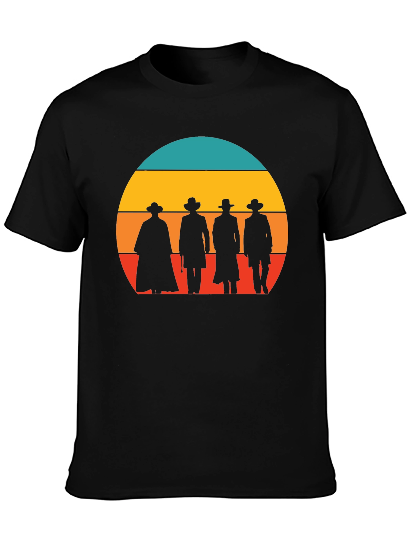 Black Tombstone Cowboys Graphic T-Shirt view 3
