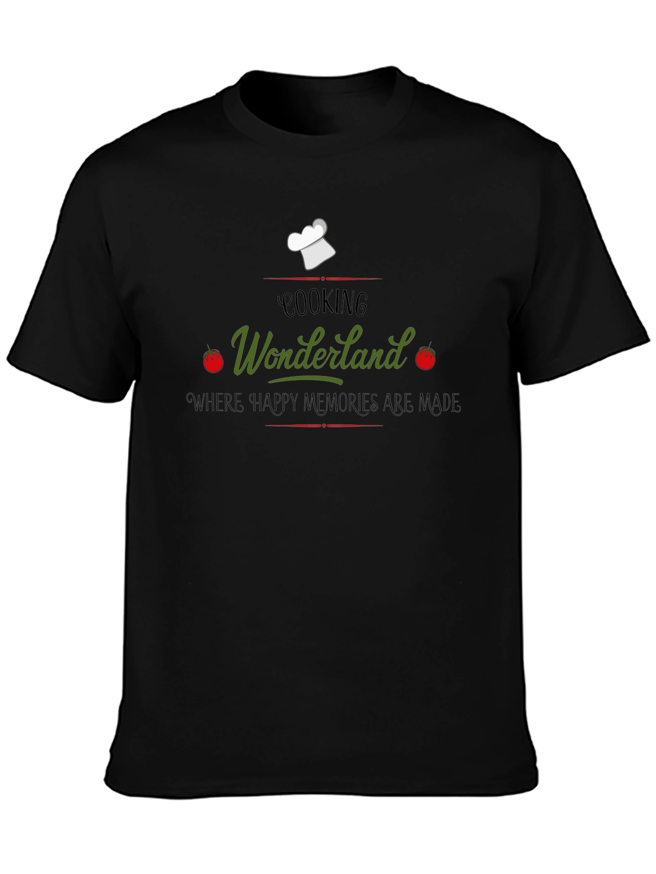 Black Cooking Wonderland Graphic Tee -  Unisex view 3