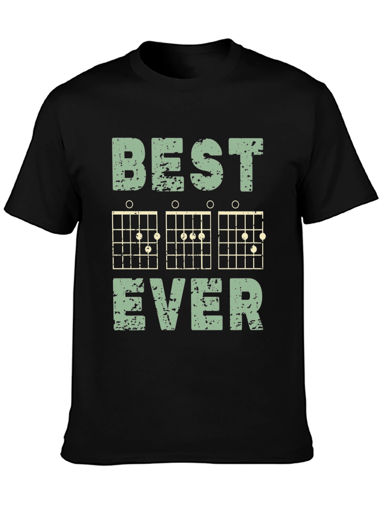 Black Best Guitar Chords Ever Men's T-Shirt view 3