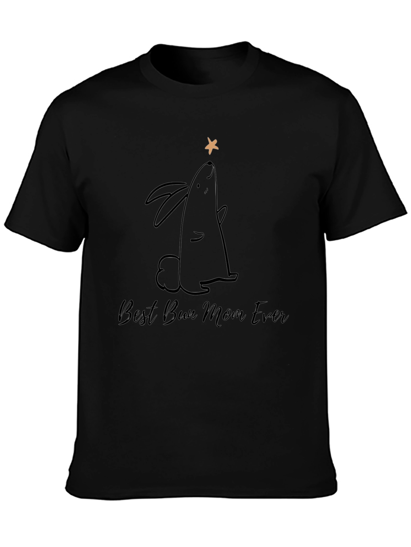 Black Best Bun Mom Ever T-Shirt view 3