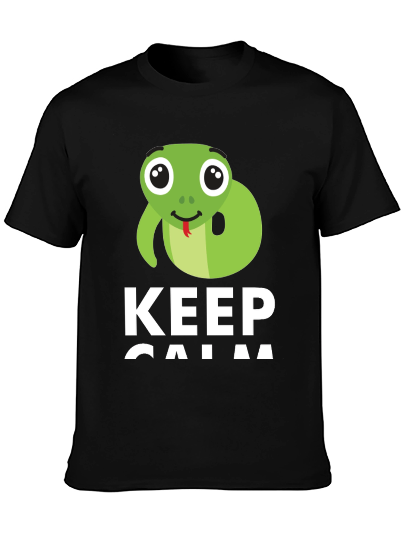 Black Keep Calm Snake T-Shirt view 3
