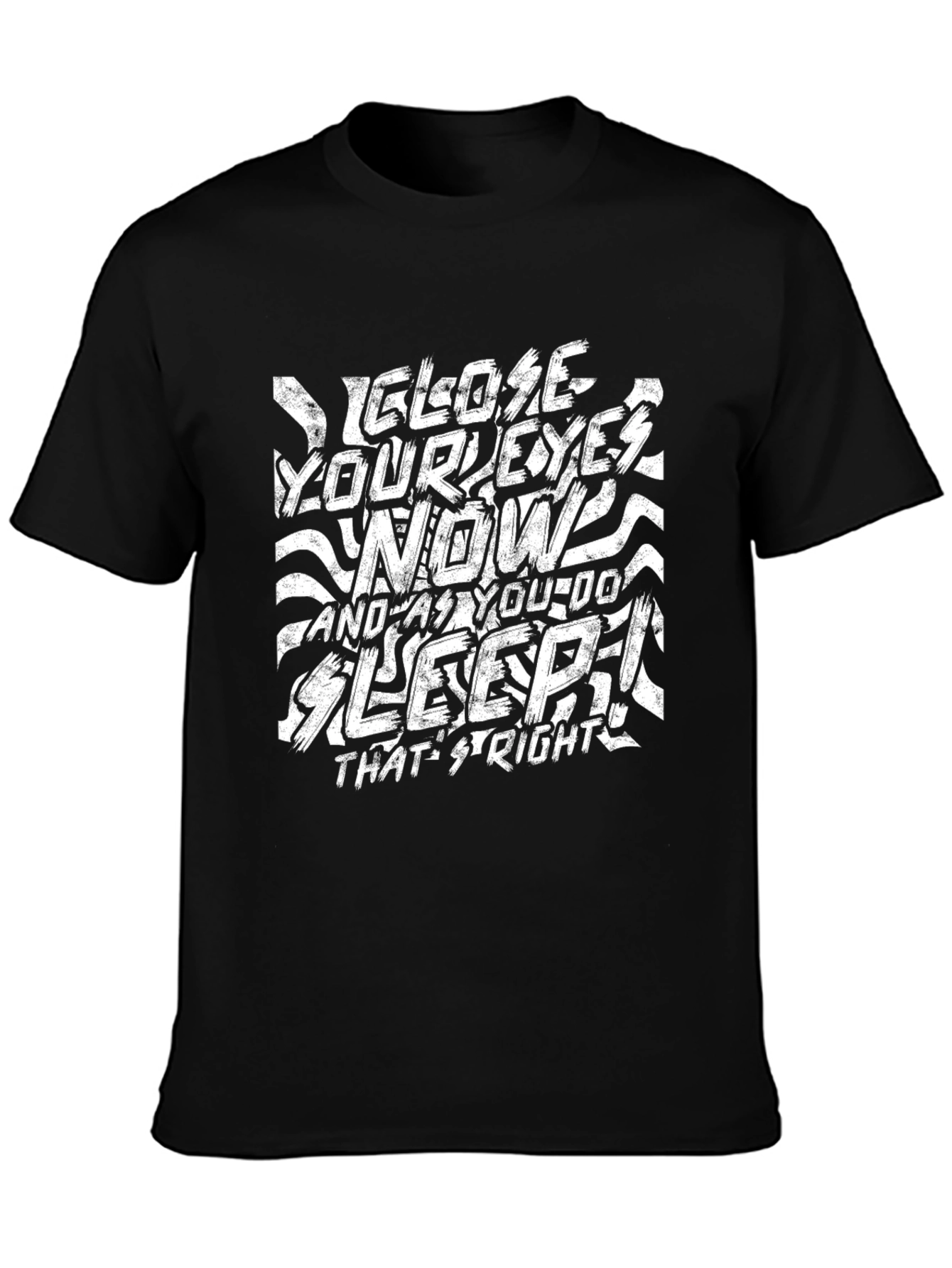 Black Close Your Eyes Now Graphic T-Shirt - Black view 3