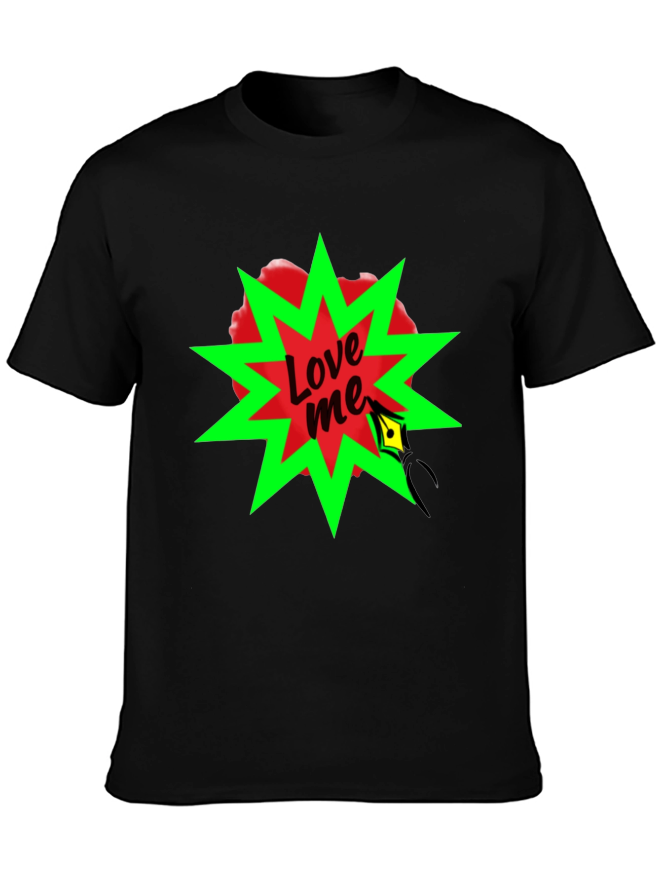Black Love Me Graphic Tee - Bold Statement Shirt view 3