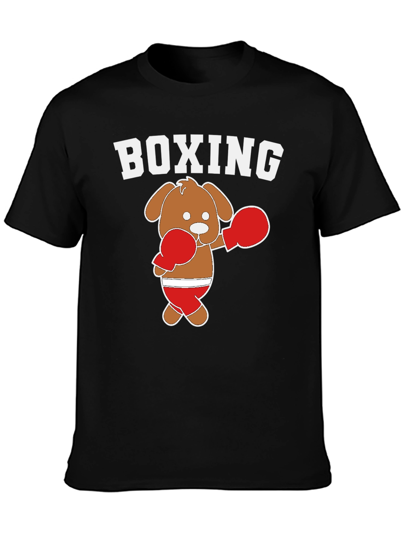 Black Boxing Dog Graphic Tee view 3