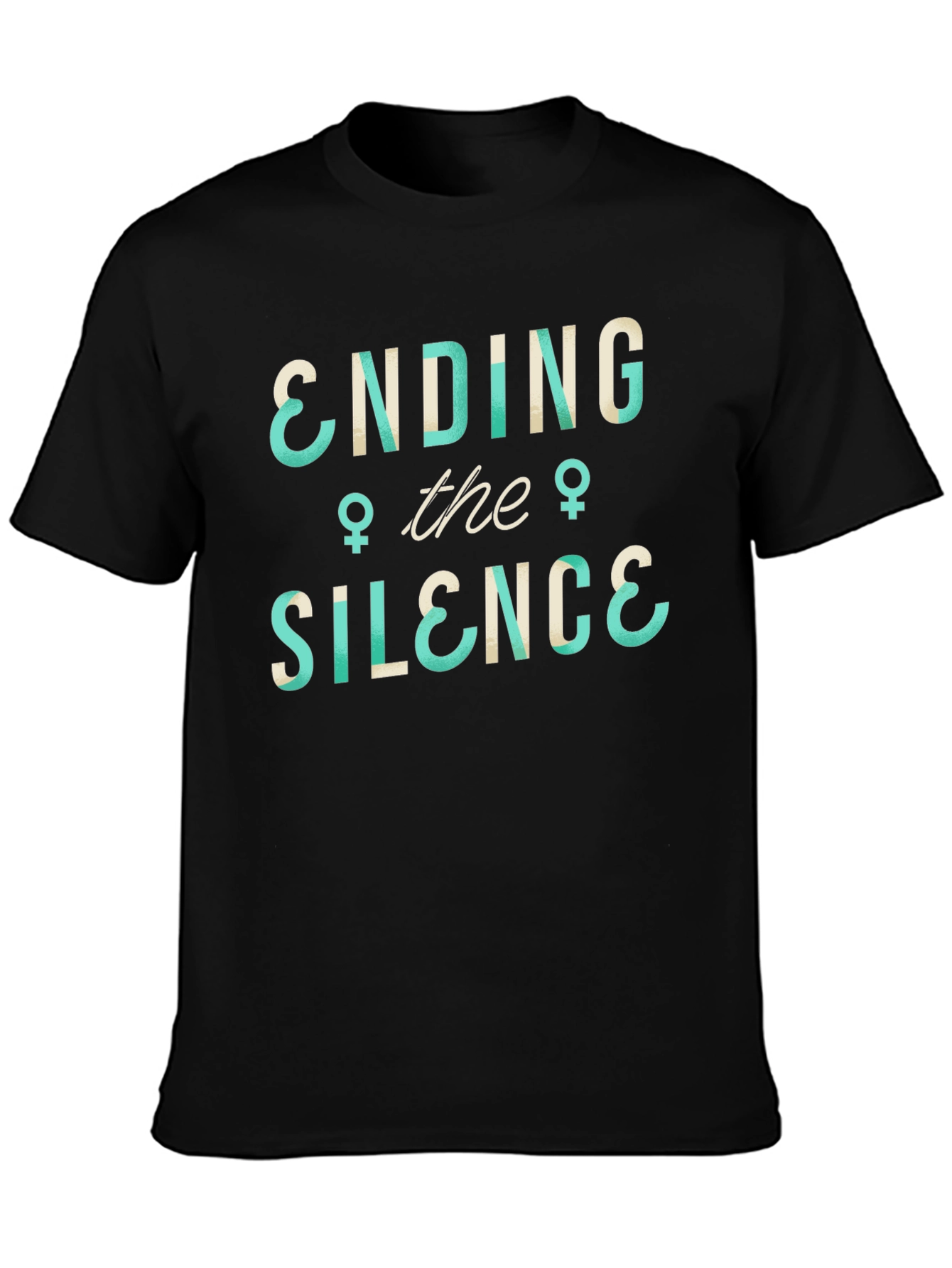 Black Ending the Silence Graphic Tee - Black Cotton view 3