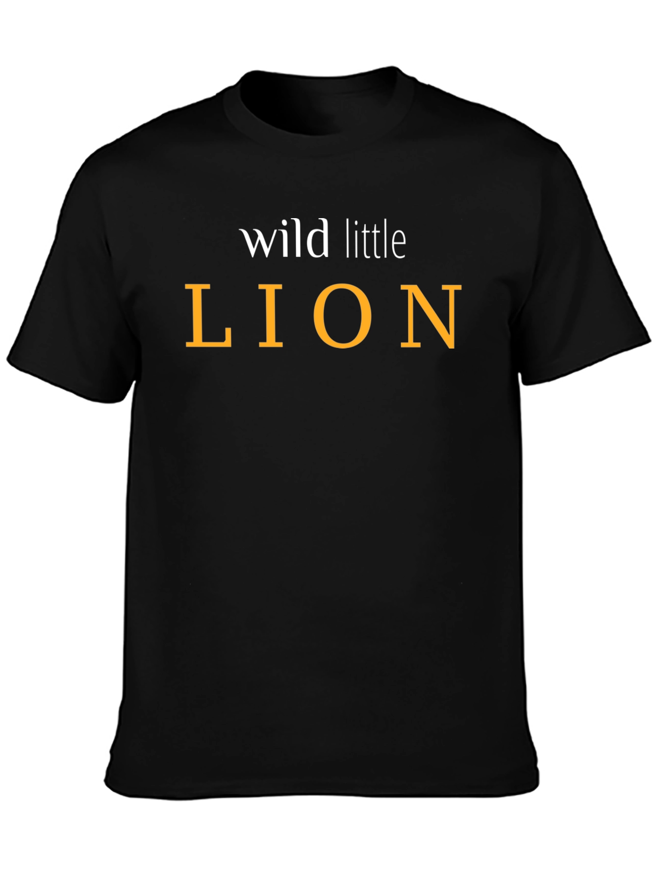 Black Wild Little Lion Graphic Tee - Unisex Soft Cotton T-Shirt view 3