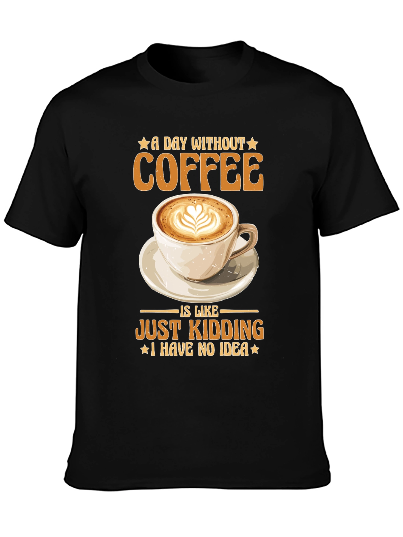 Black Coffee Lover T-Shirt - Funny Coffee Tee view 3