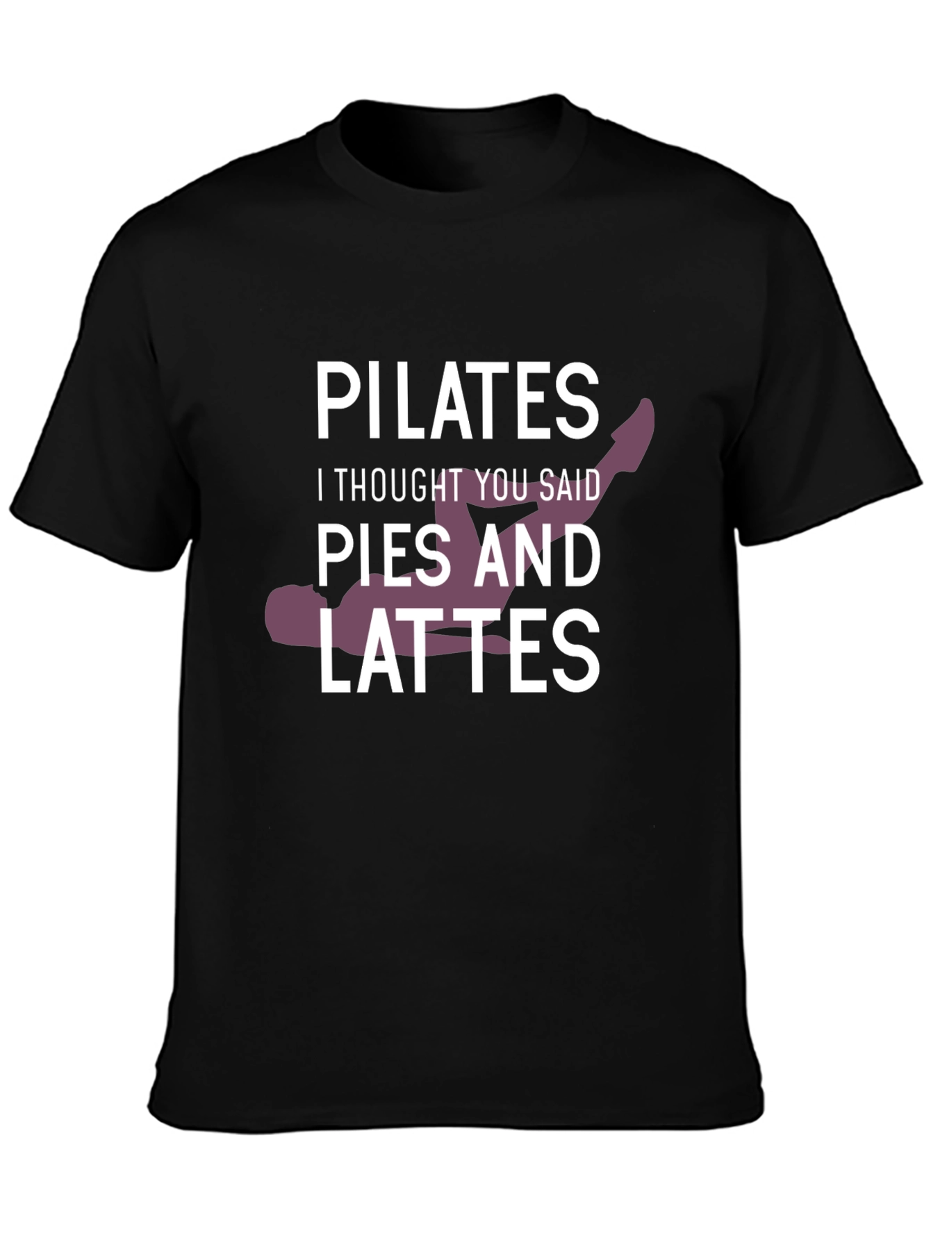 Black Pilates vs. Pies & Lattes Graphic Tee view 3