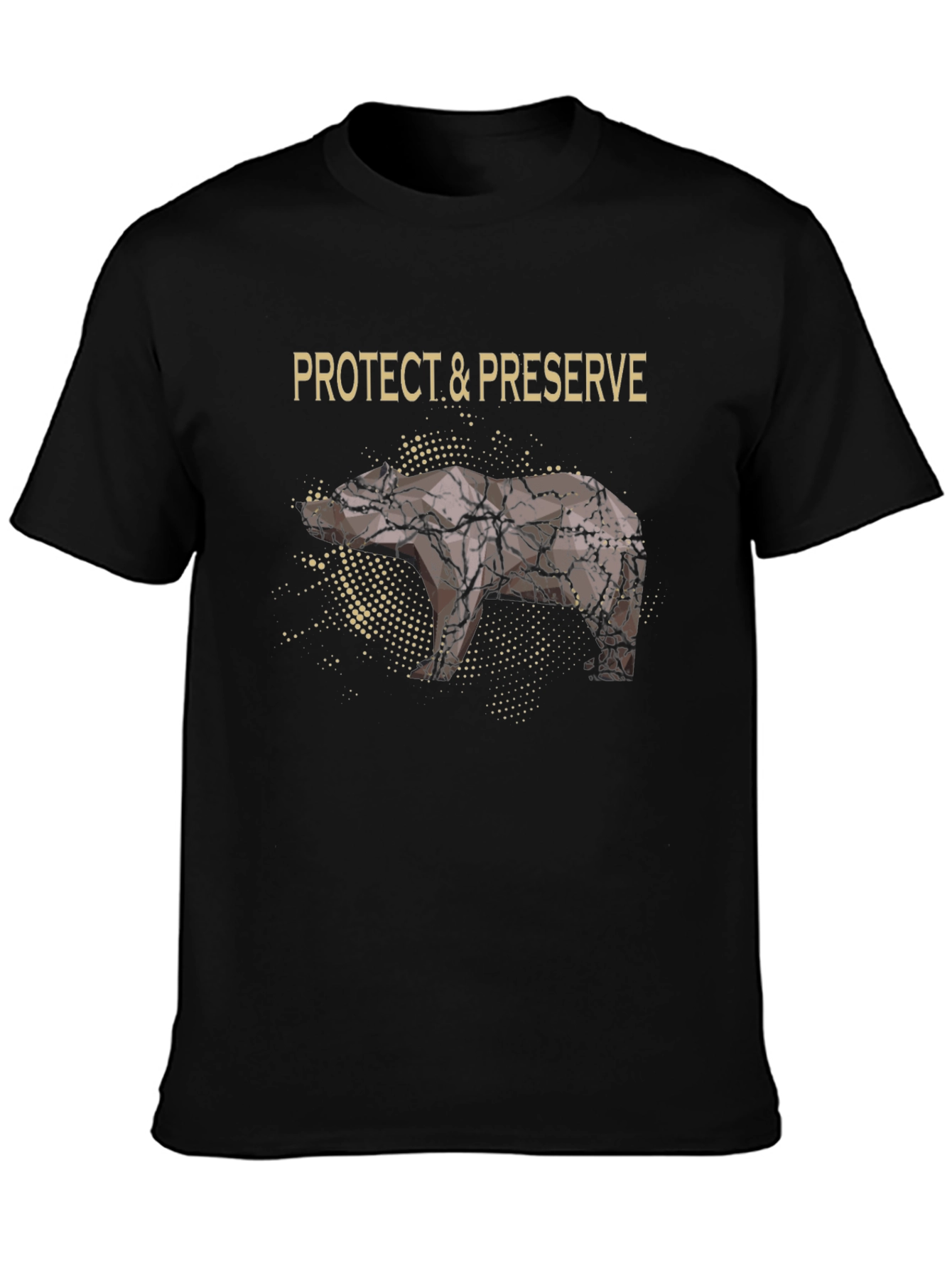 Black Protect & Preserve Nature T-Shirt - Black view 3