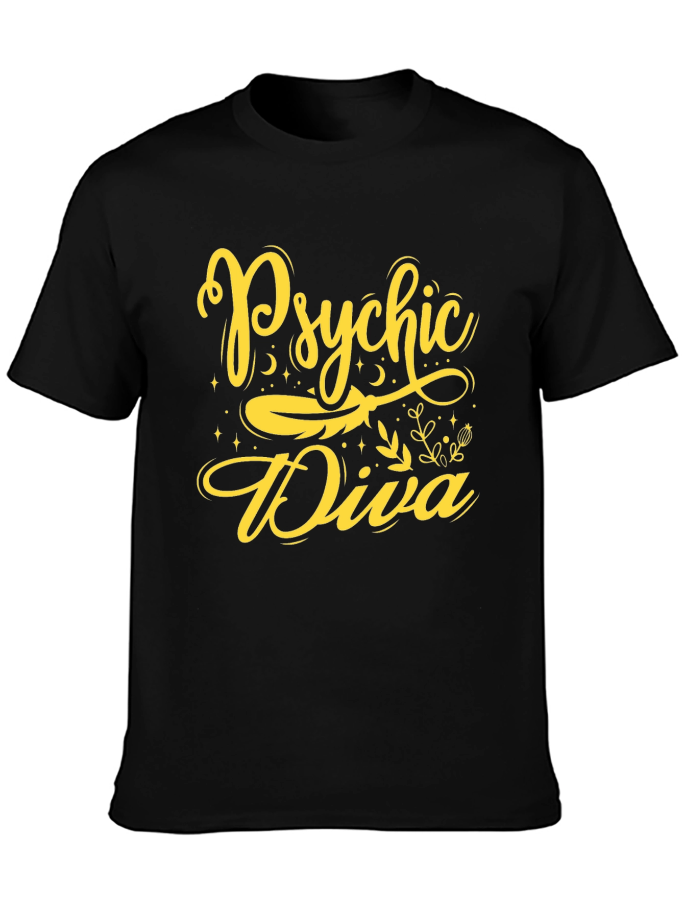 Black Psychic Diva Black Graphic Tee view 3