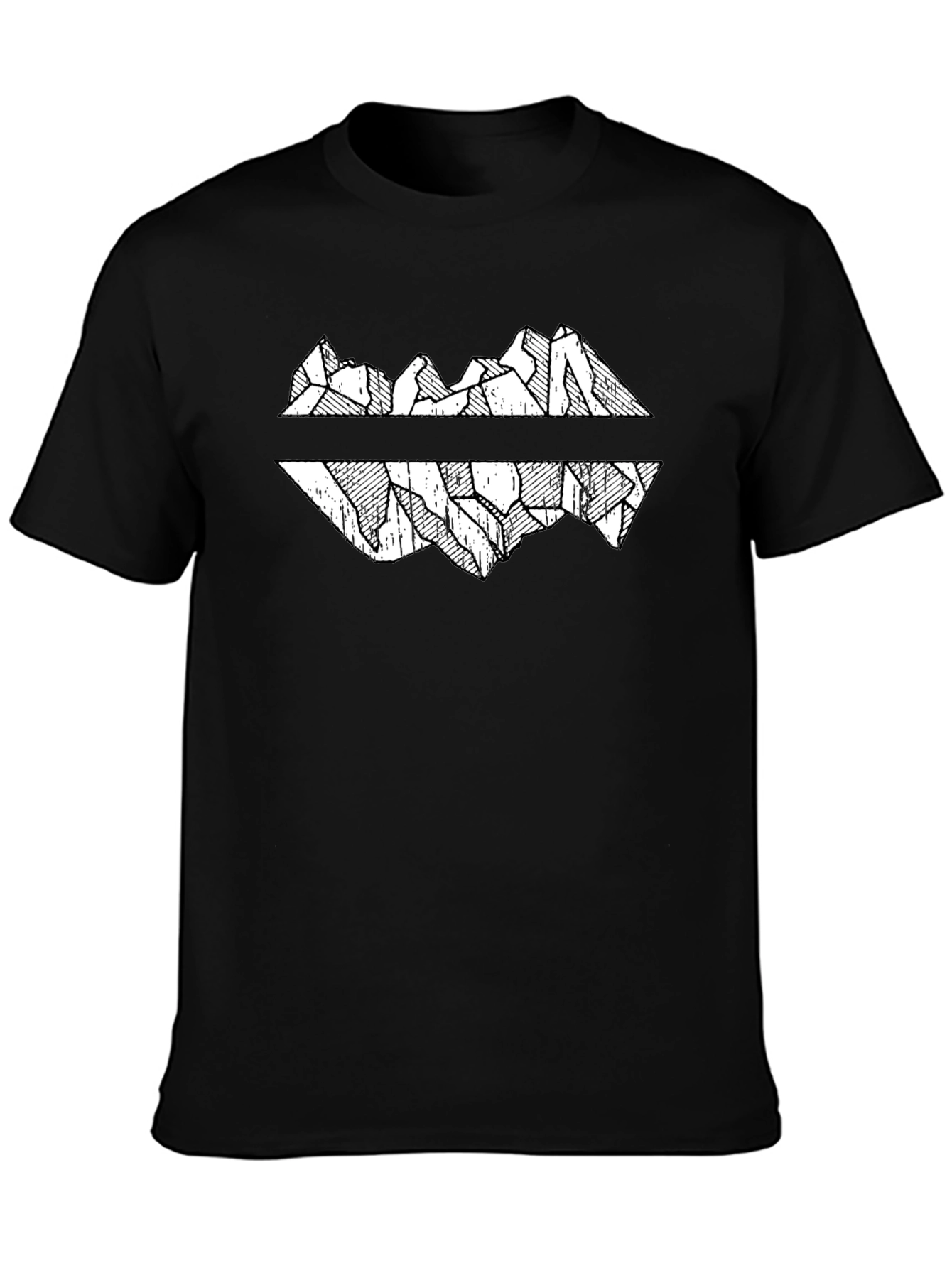 Black Black Mountain Reflection Graphic Tee view 3