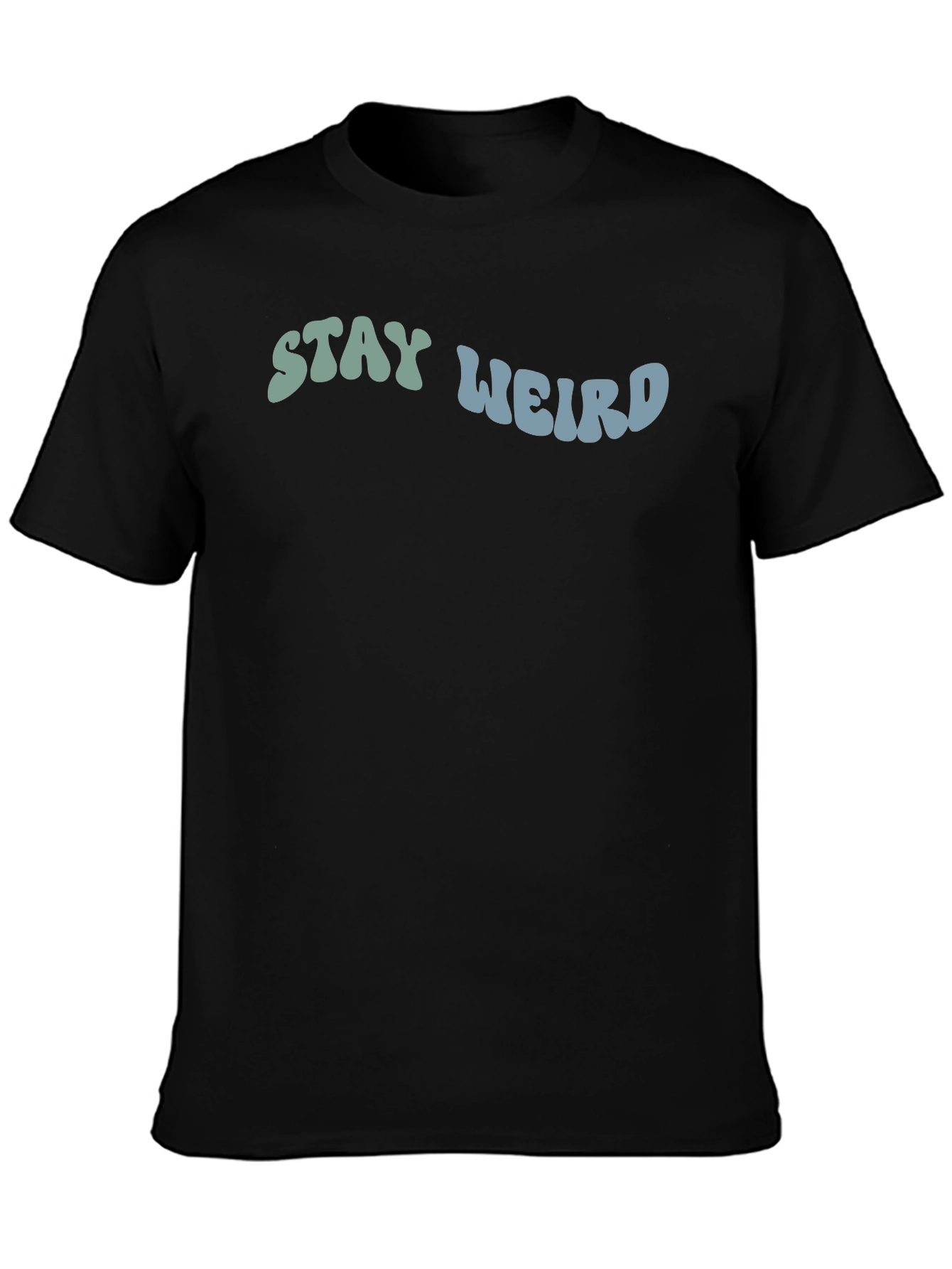 Stay Weird Graphic Tee - Black Cotton T-Shirt - 3