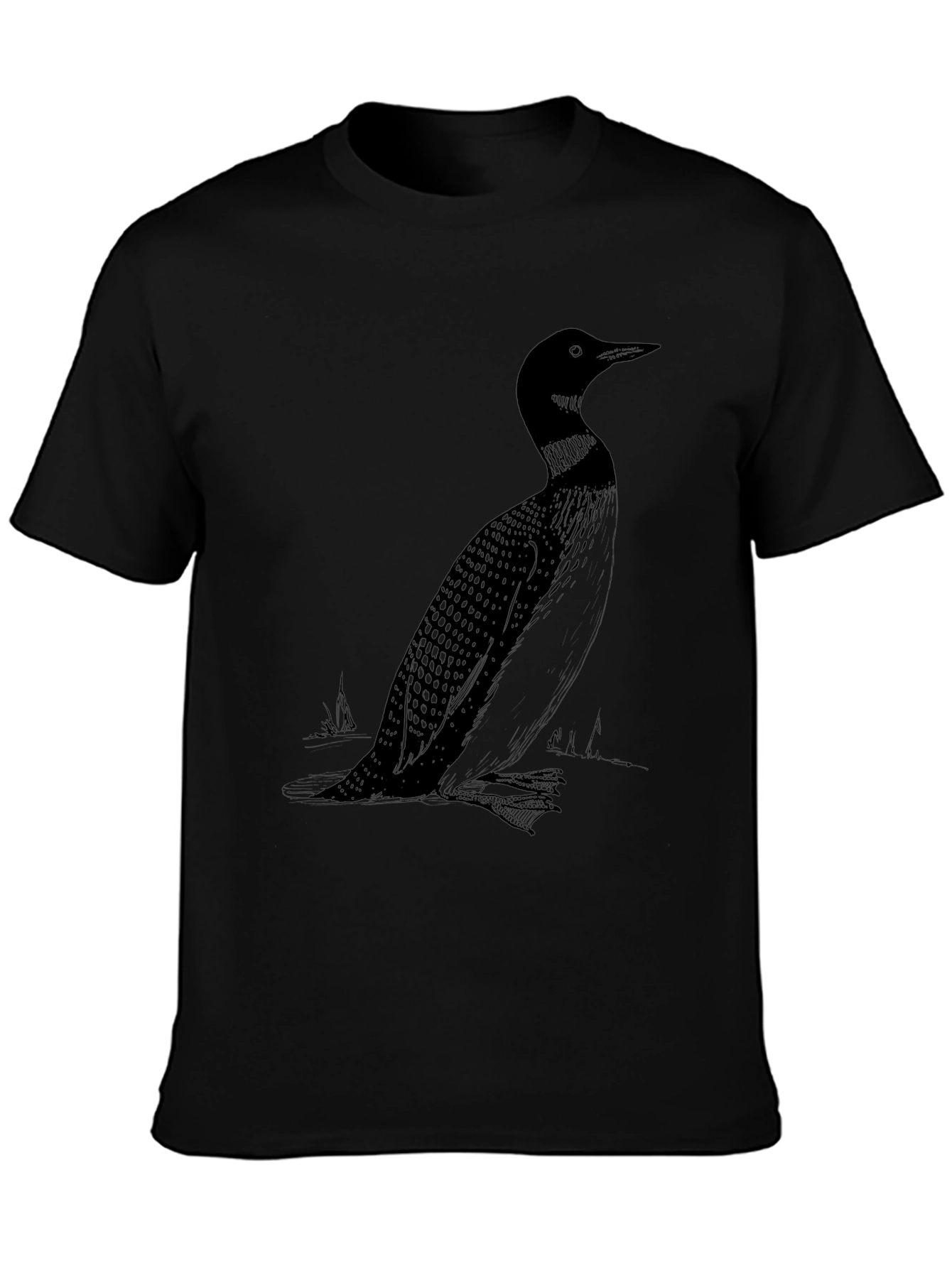 Black Black Loon Graphic Tee - Nature Lover's Shirt view 3