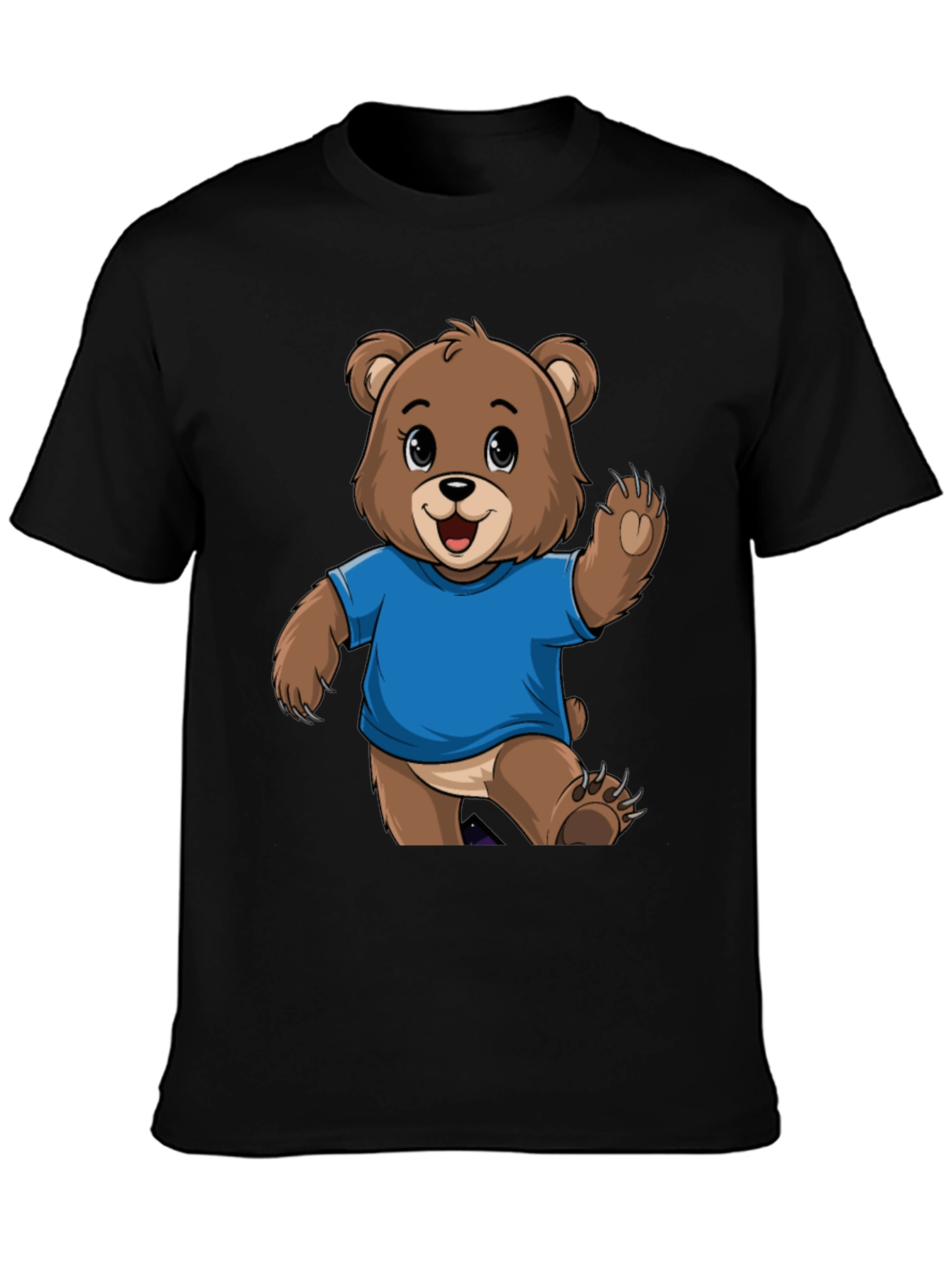 Black Cute Bear Graphic T-Shirt - Trendy Tee for Bear Lovers view 3