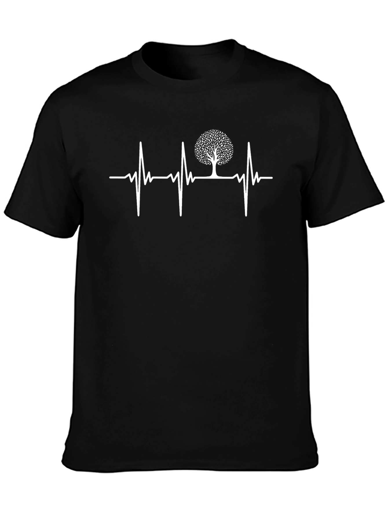 Black Tree of Life Heartbeat T-Shirt view 3