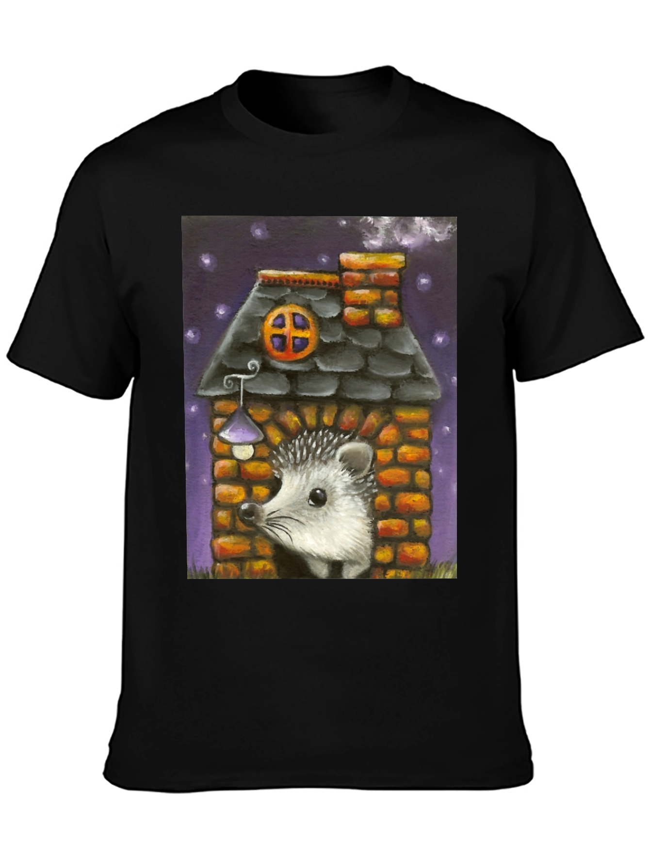 Black Hedgehog House Graphic Tee view 3