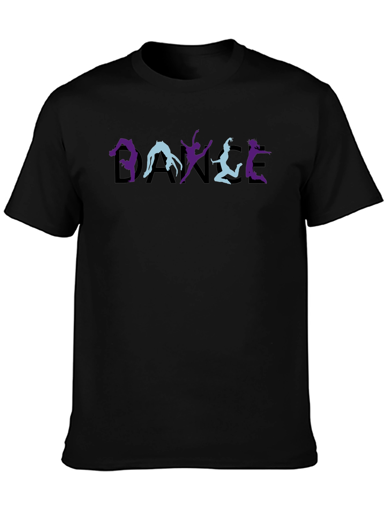 Black Dance Silhouette Graphic Tee - Stylish Cotton T-Shirt view 3