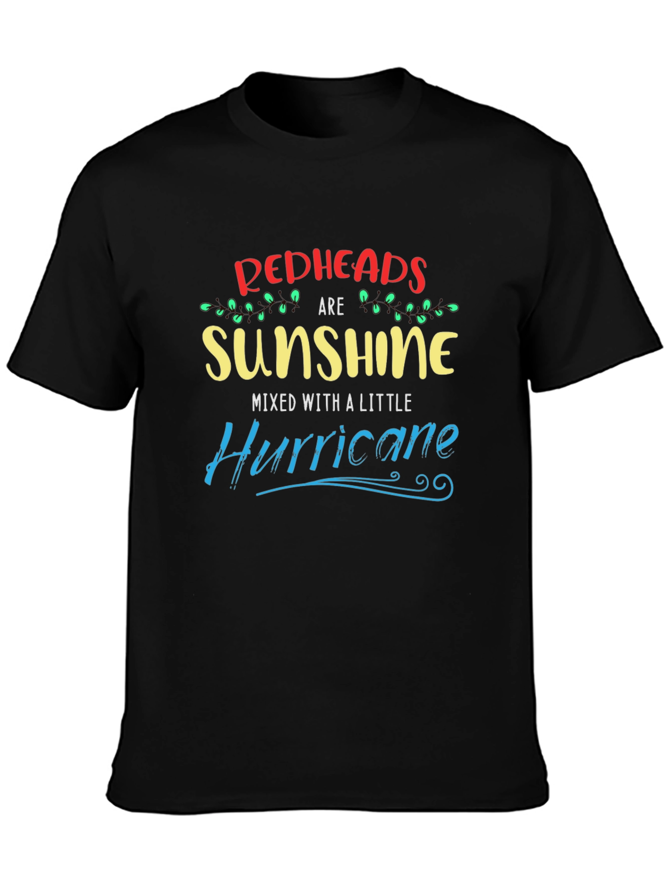 Black Redhead Sunshine Hurricane Graphic Tee view 3