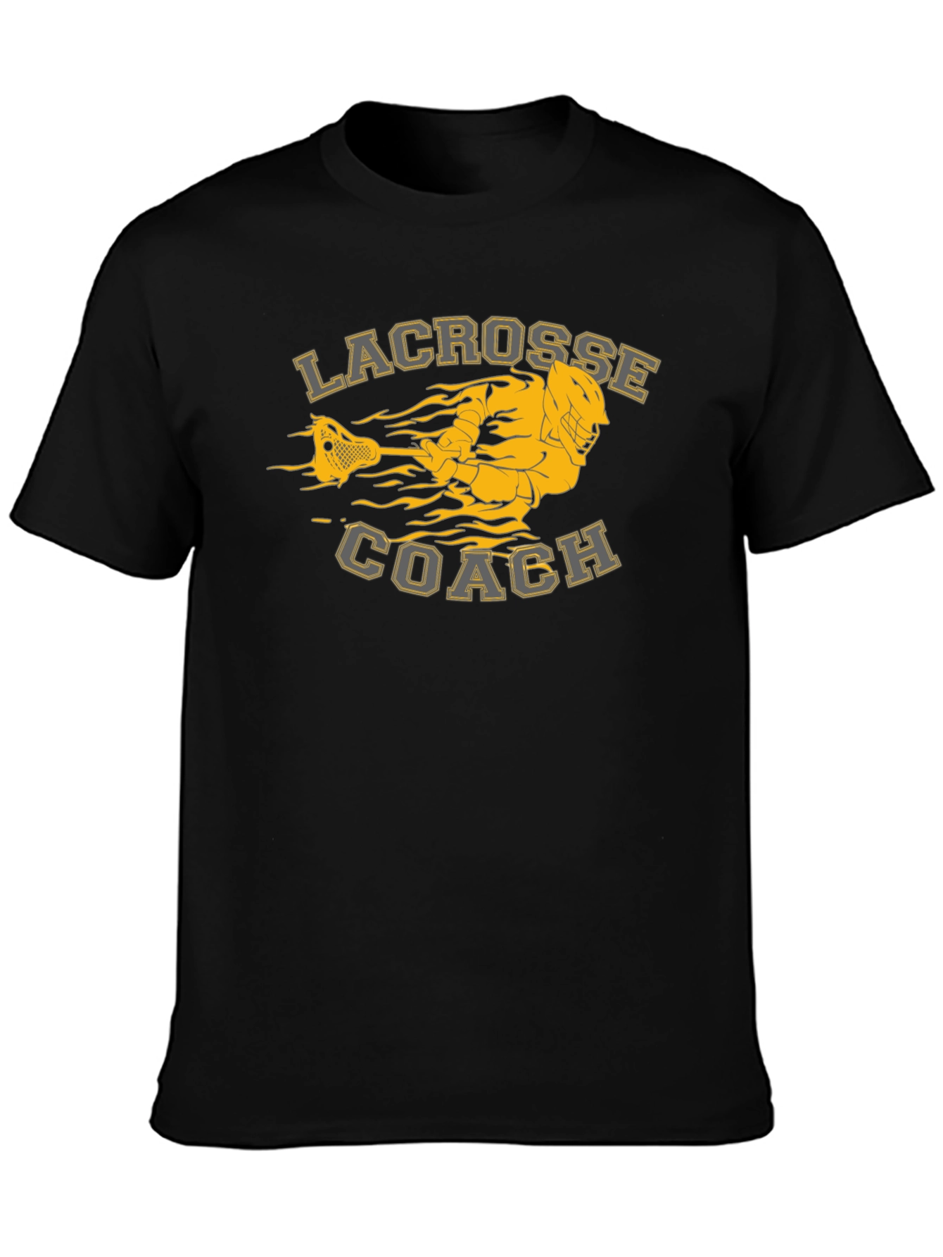 Black Lacrosse Coach Graphic Tee view 3