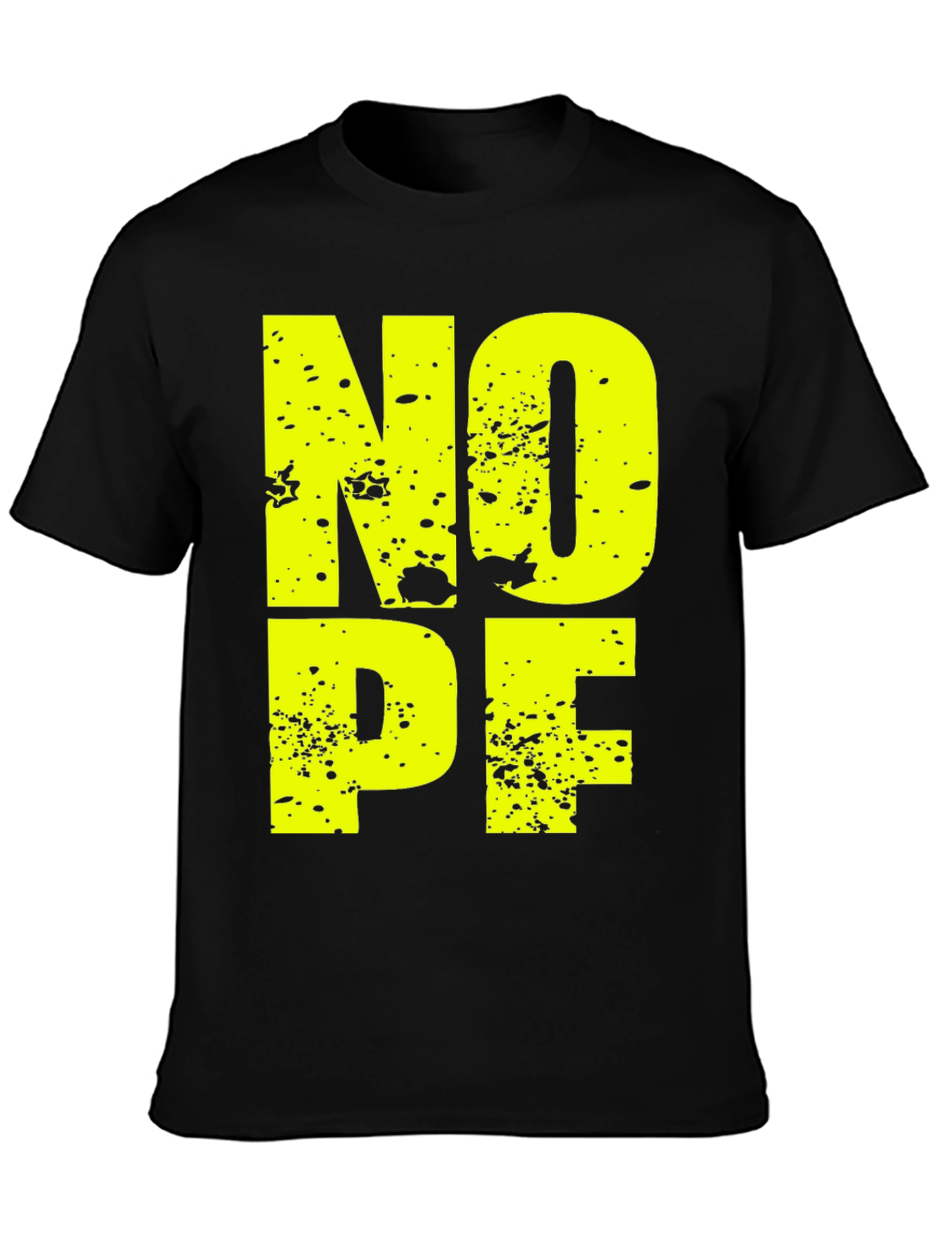 Black Nope T-Shirt - Funny Graphic Tee view 3