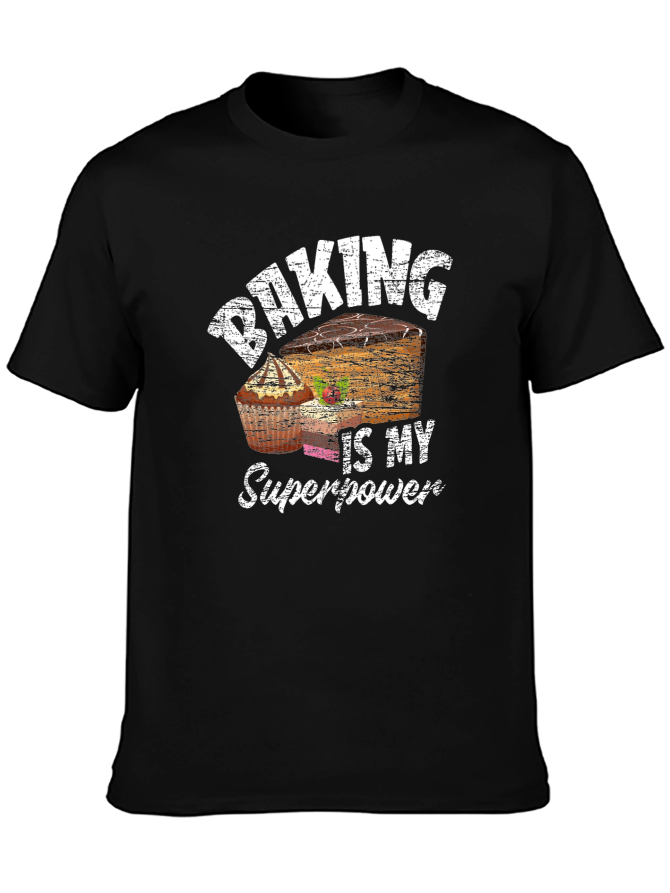 Black Baking is my Superpower T-Shirt view 3