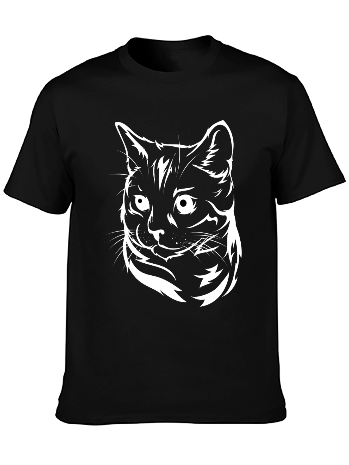 Black Black Cat Graphic Tee - Cool Casual Style view 3