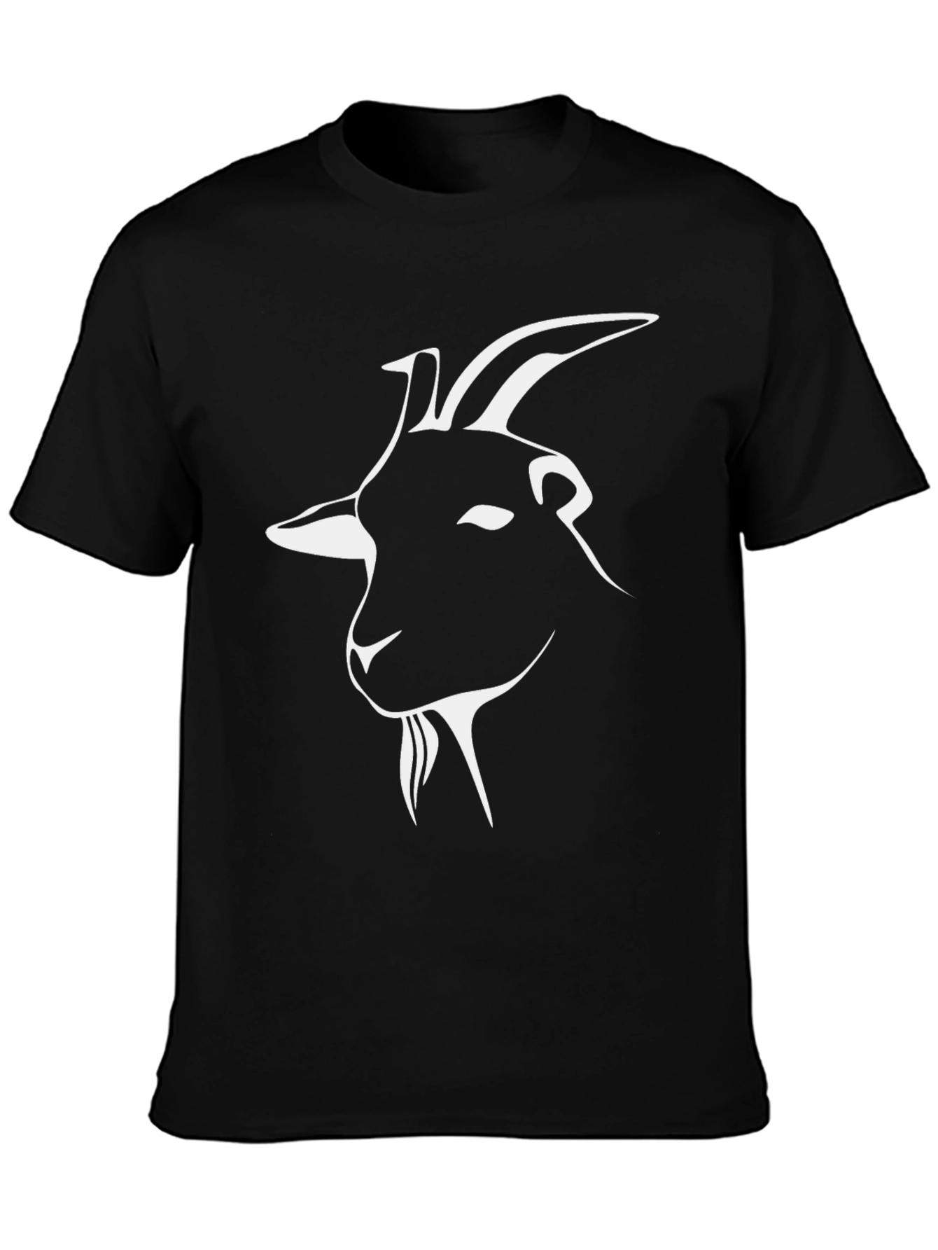 Black Goat Head Graphic T-Shirt - Black view 3
