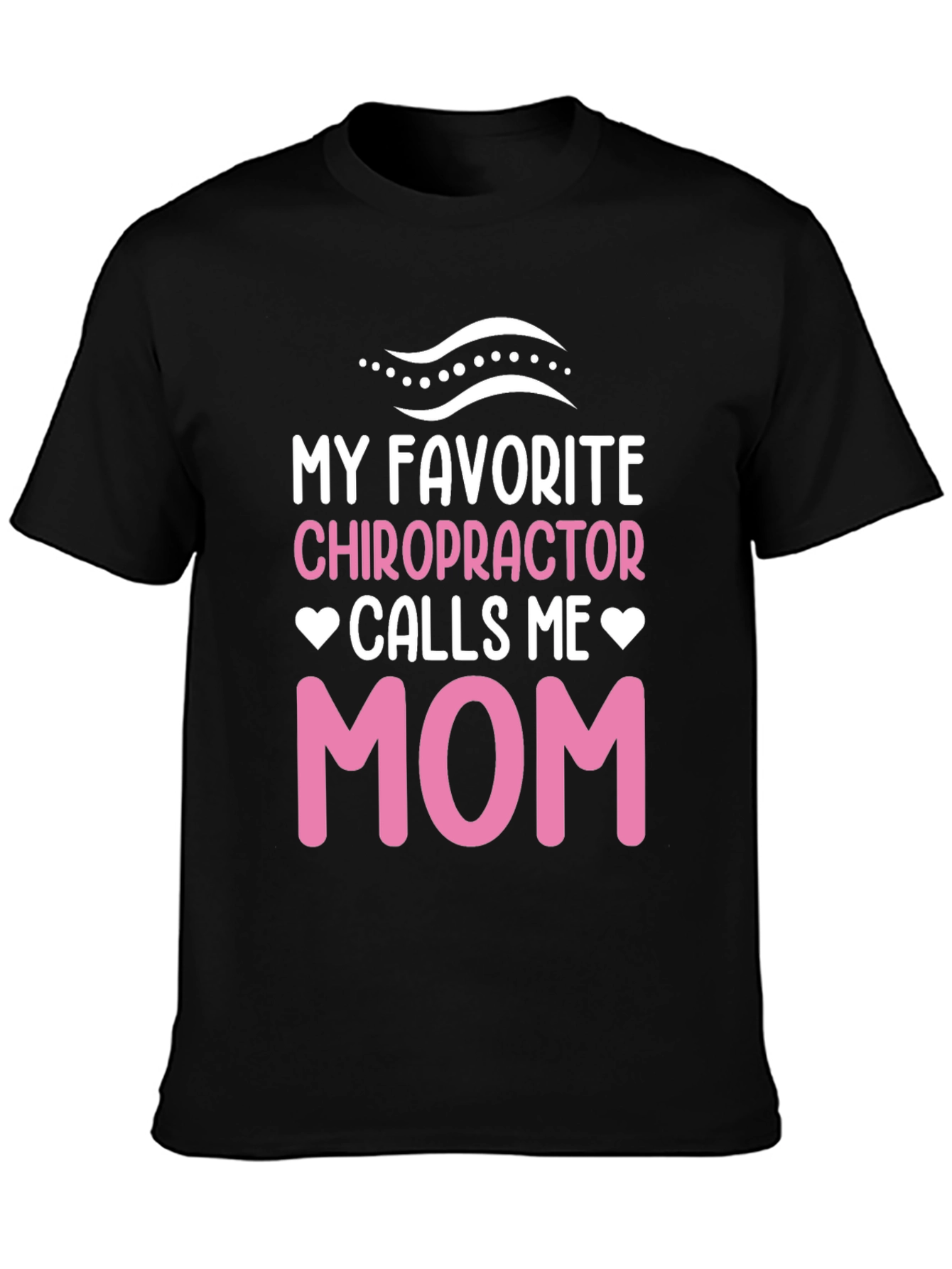 Black Chiropractor Mom T-Shirt - Novelty Gift view 3