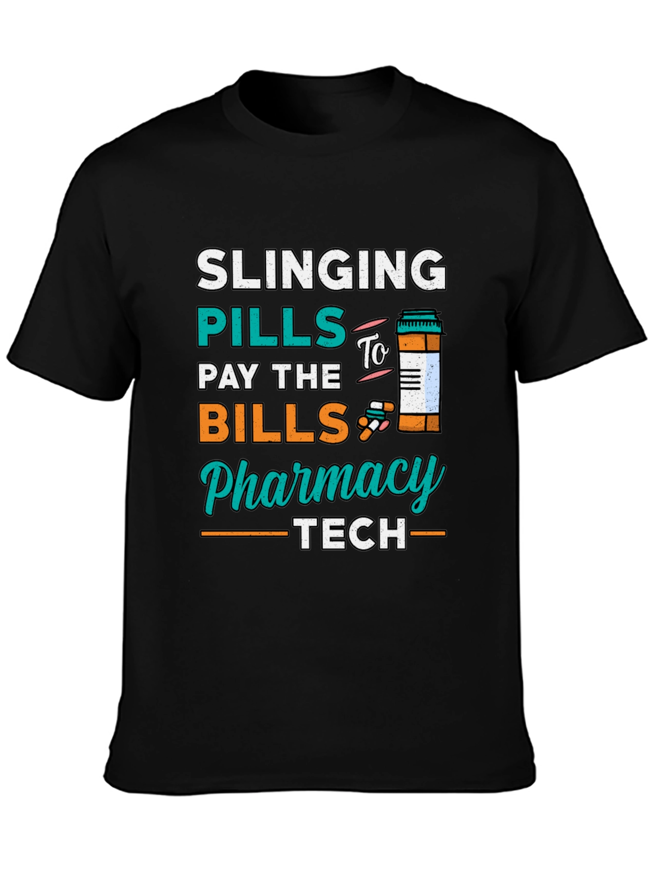 Black Pharmacy Tech T-Shirt - Slinging Pills view 3